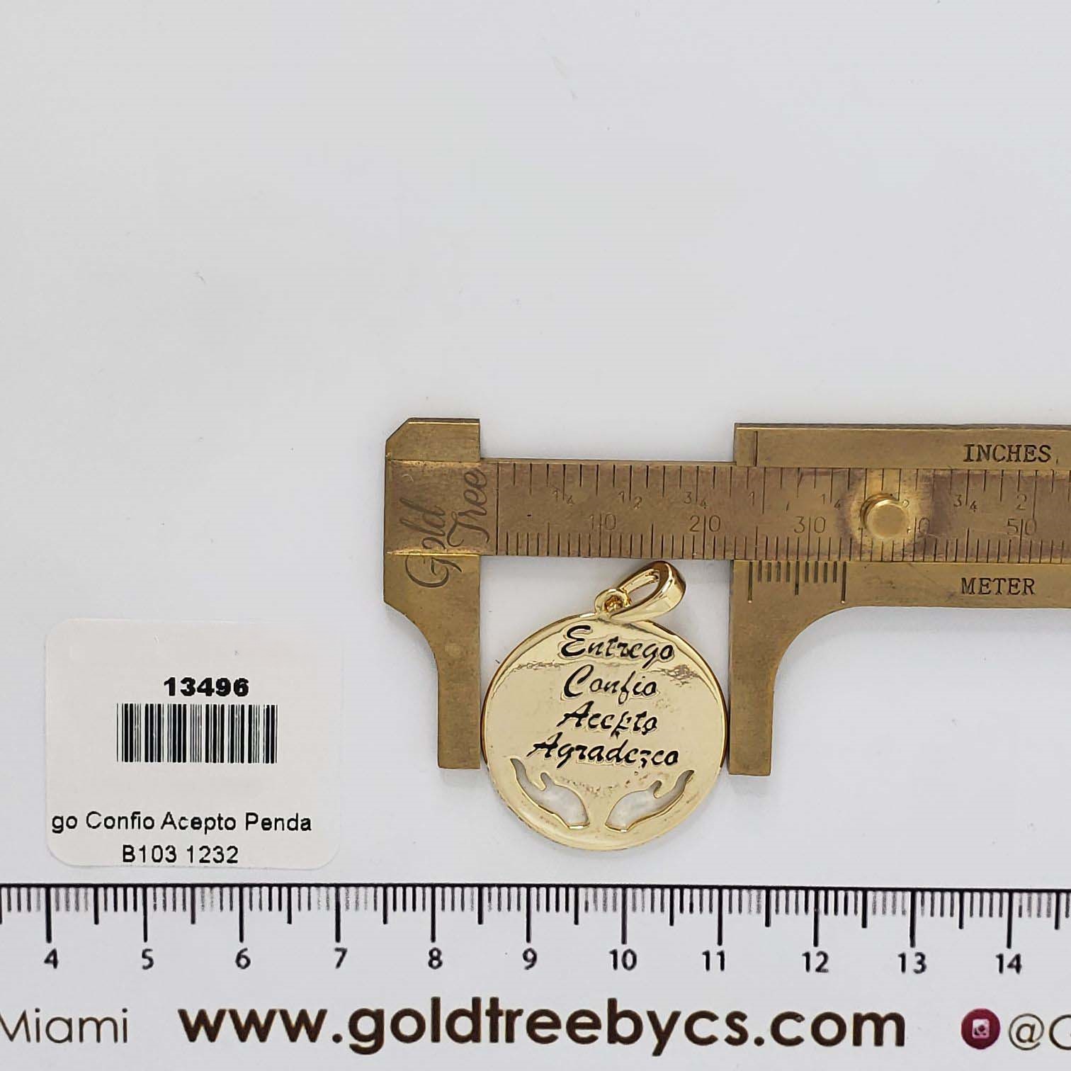 13496 Entrego Confio Acepto Pendant