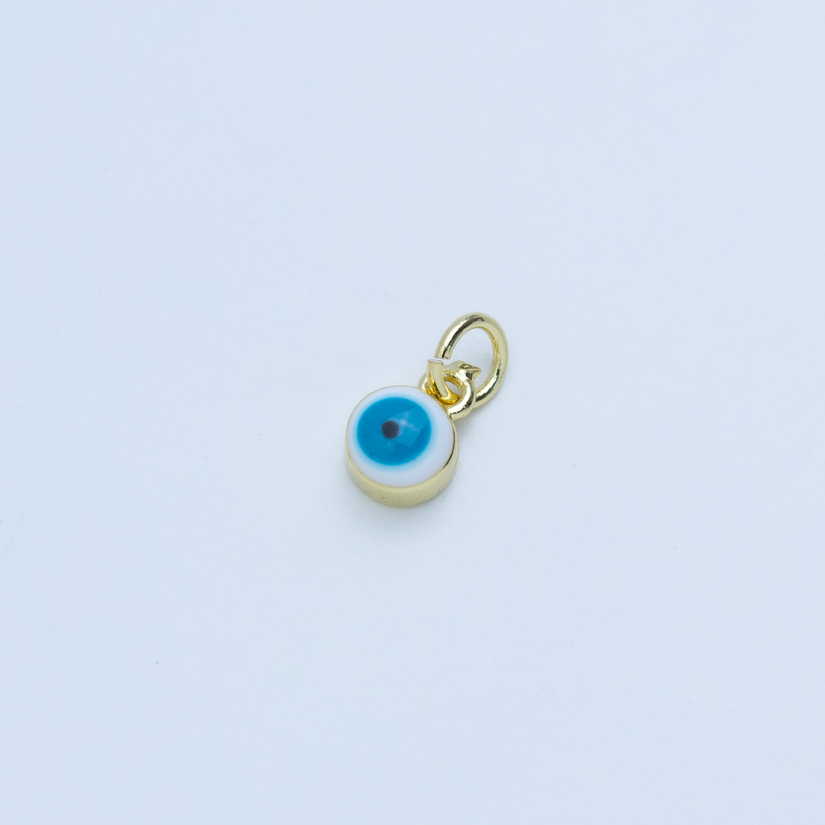 20264 White Enamel Evil Eye Charm