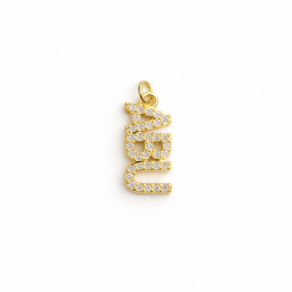 21870 Gold ABU Charm with Crystals