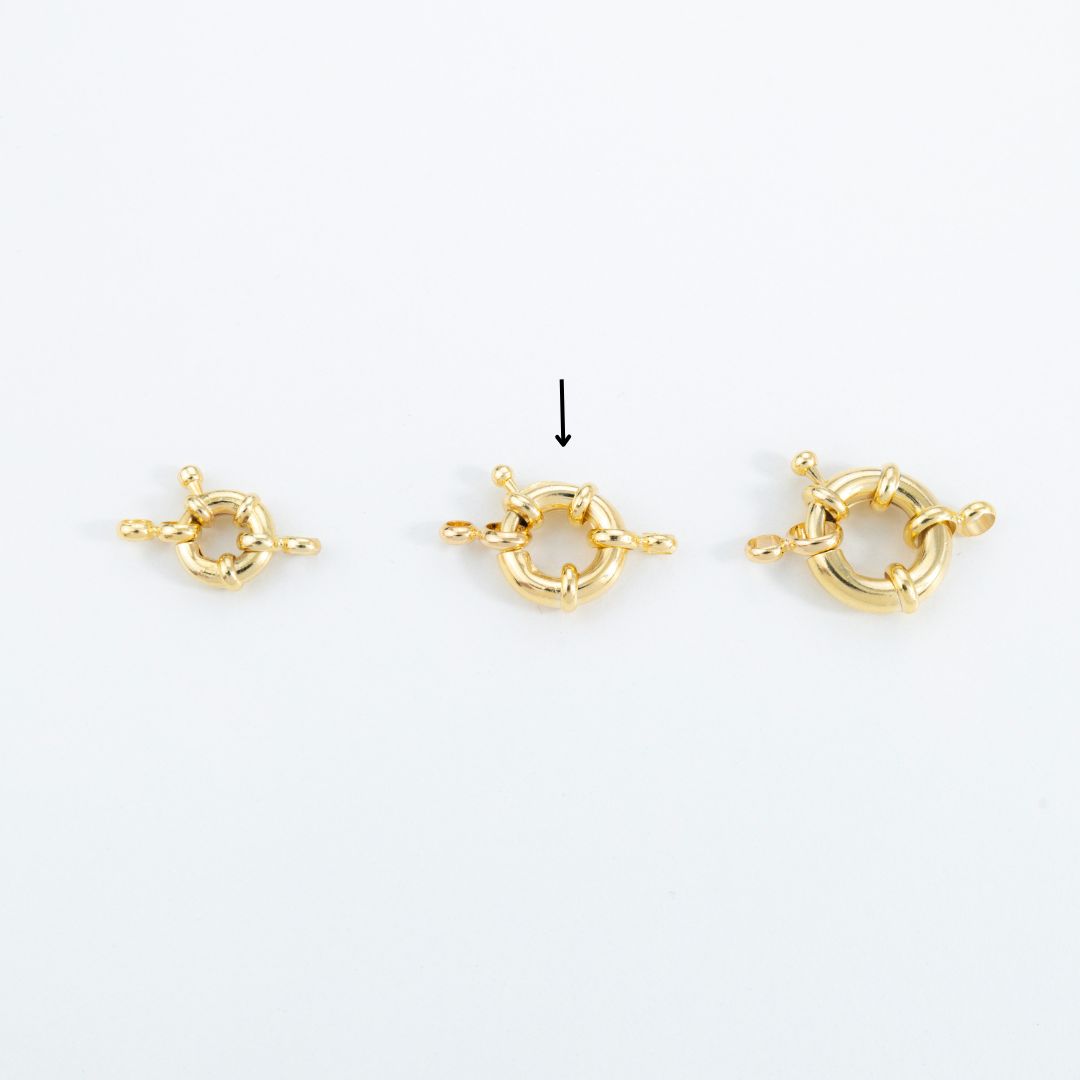 8695 13mm Gold Sailor Spring Ring Clasp