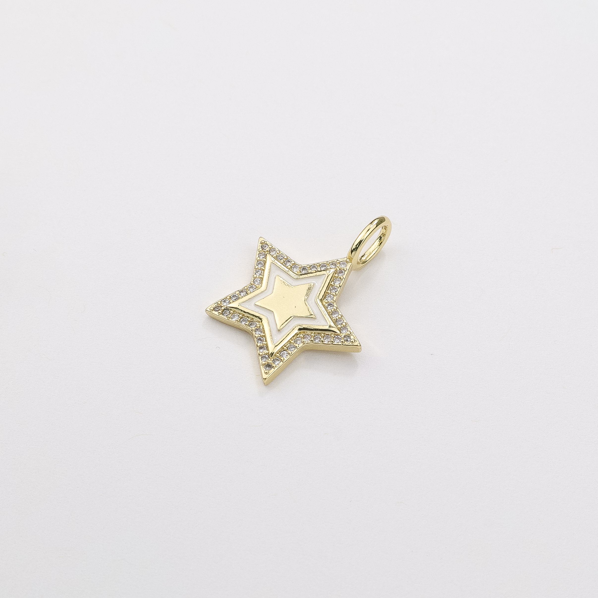 13111 White Star Micropave Pendant