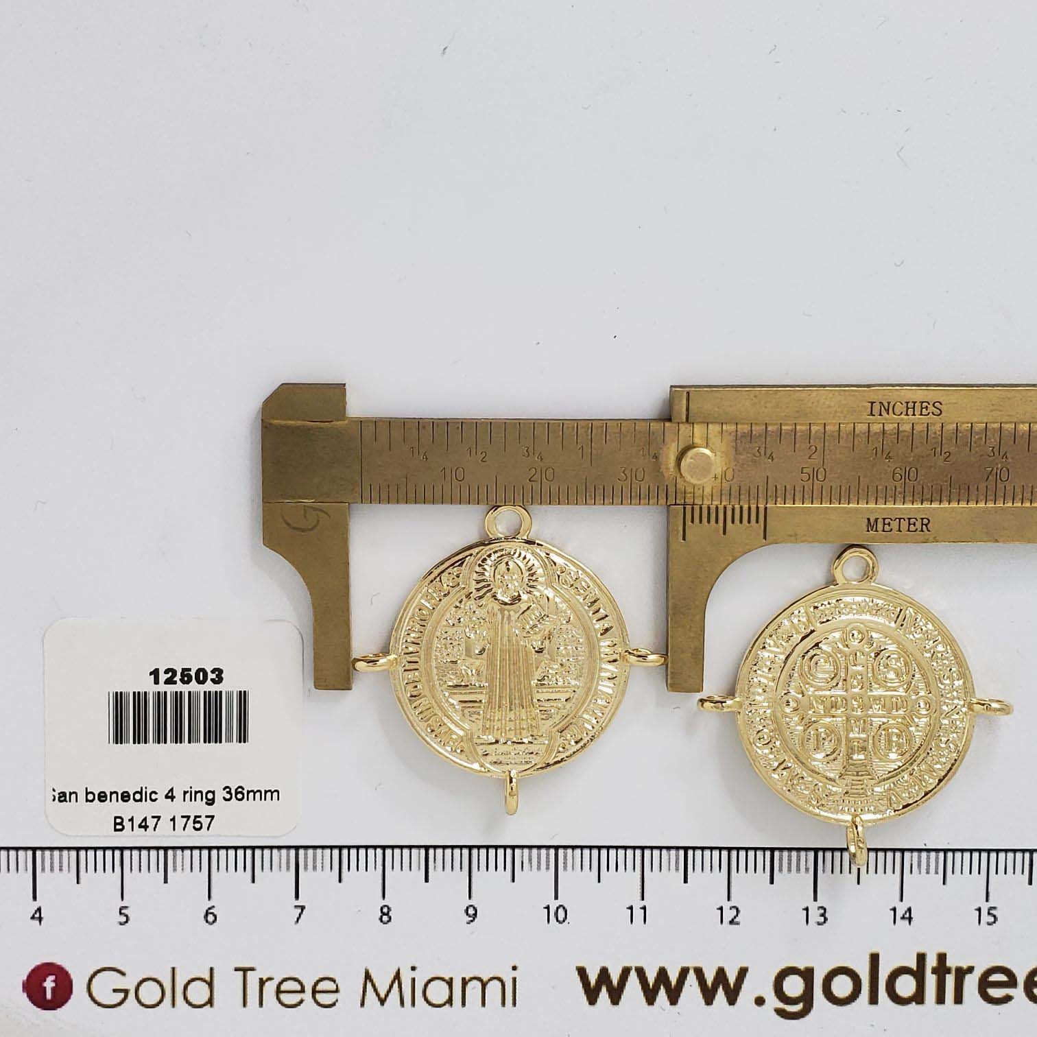 12503 St. Benedict 4 Ring Pendant