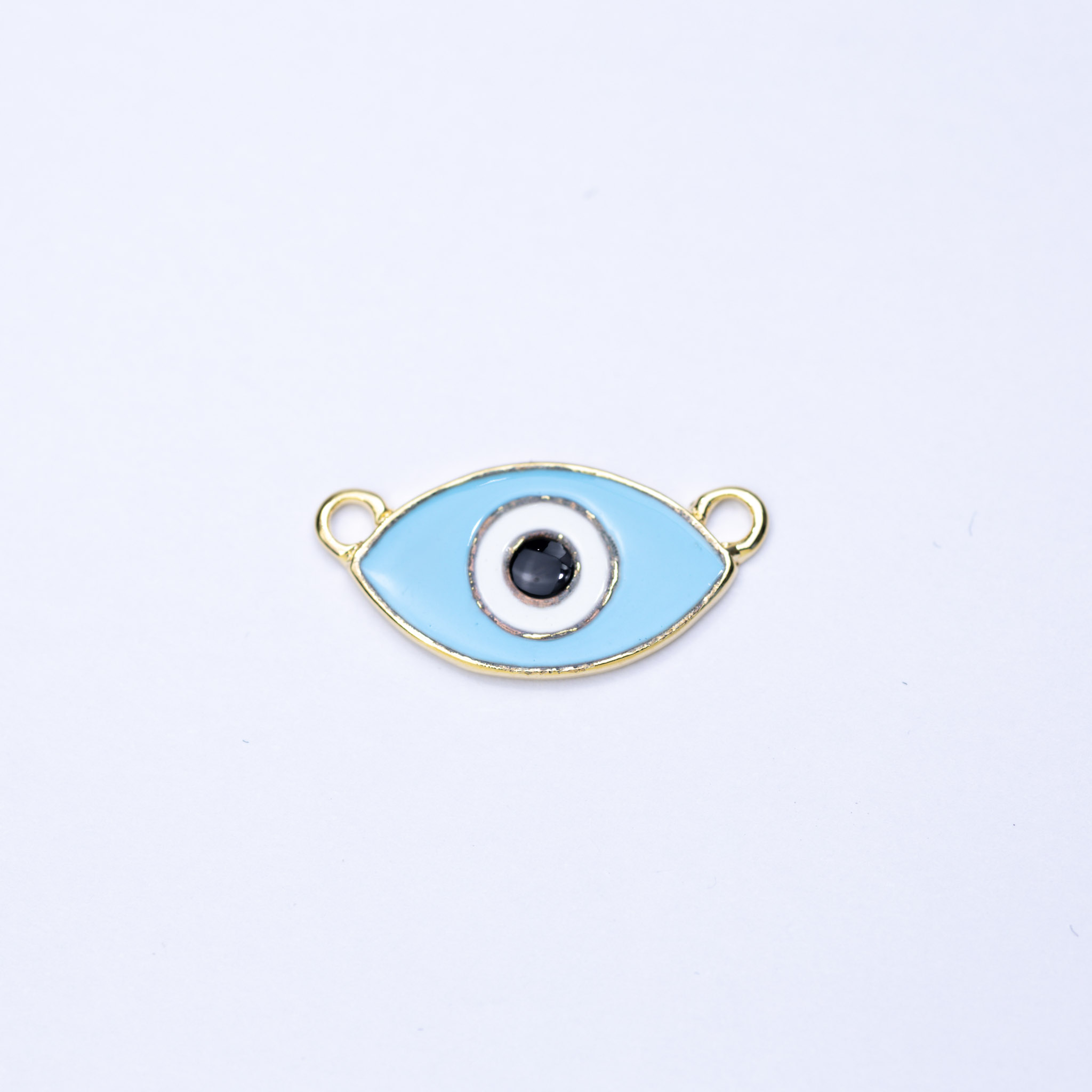 16215 Amuleto Ojo Óvalo Azul Claro