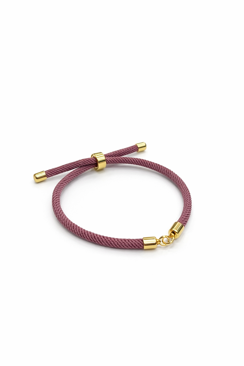 21718 Pulsera de Cordón Trenzado Ajustable Rosa Vieja