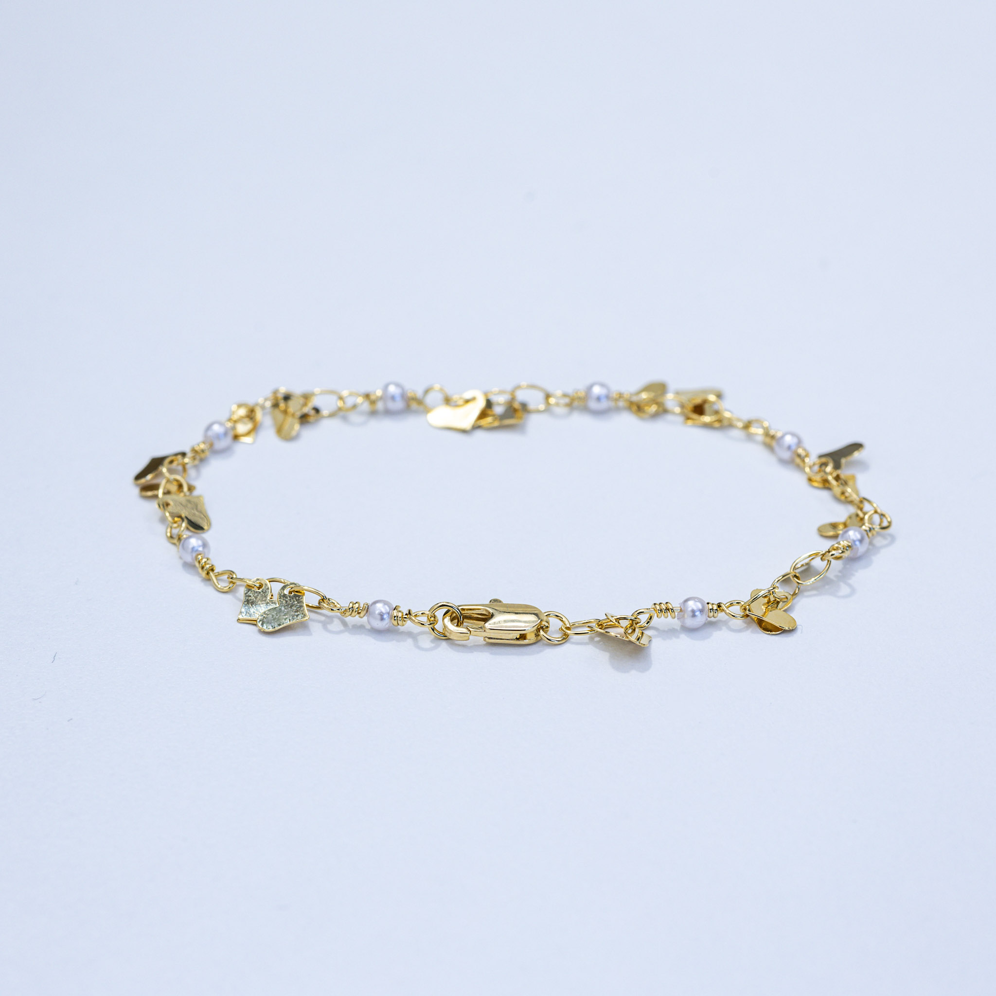 20098 Bracelet w/ Pearl and Heart 6 