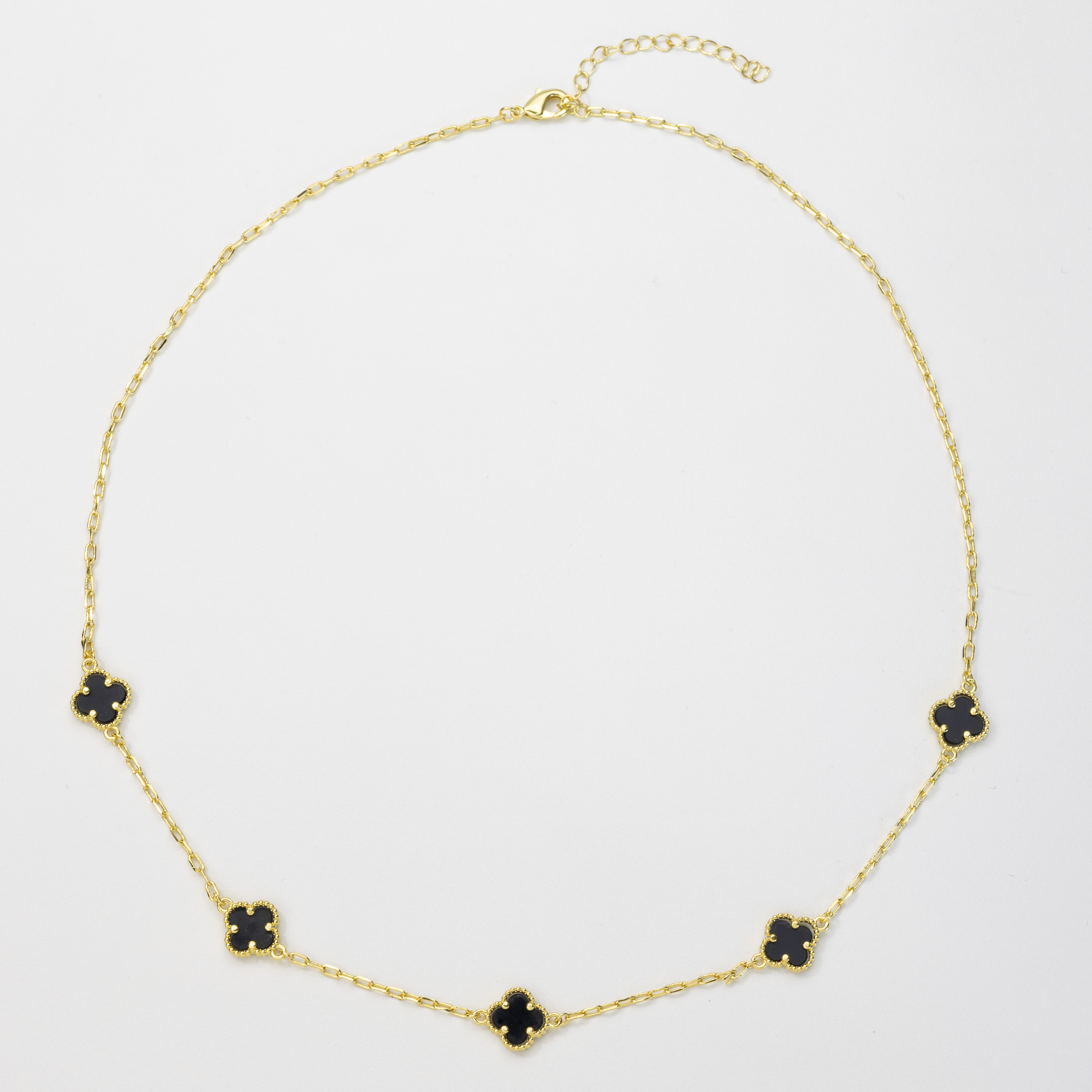 19163 Black Clover Charm Chaim Necklace 18"