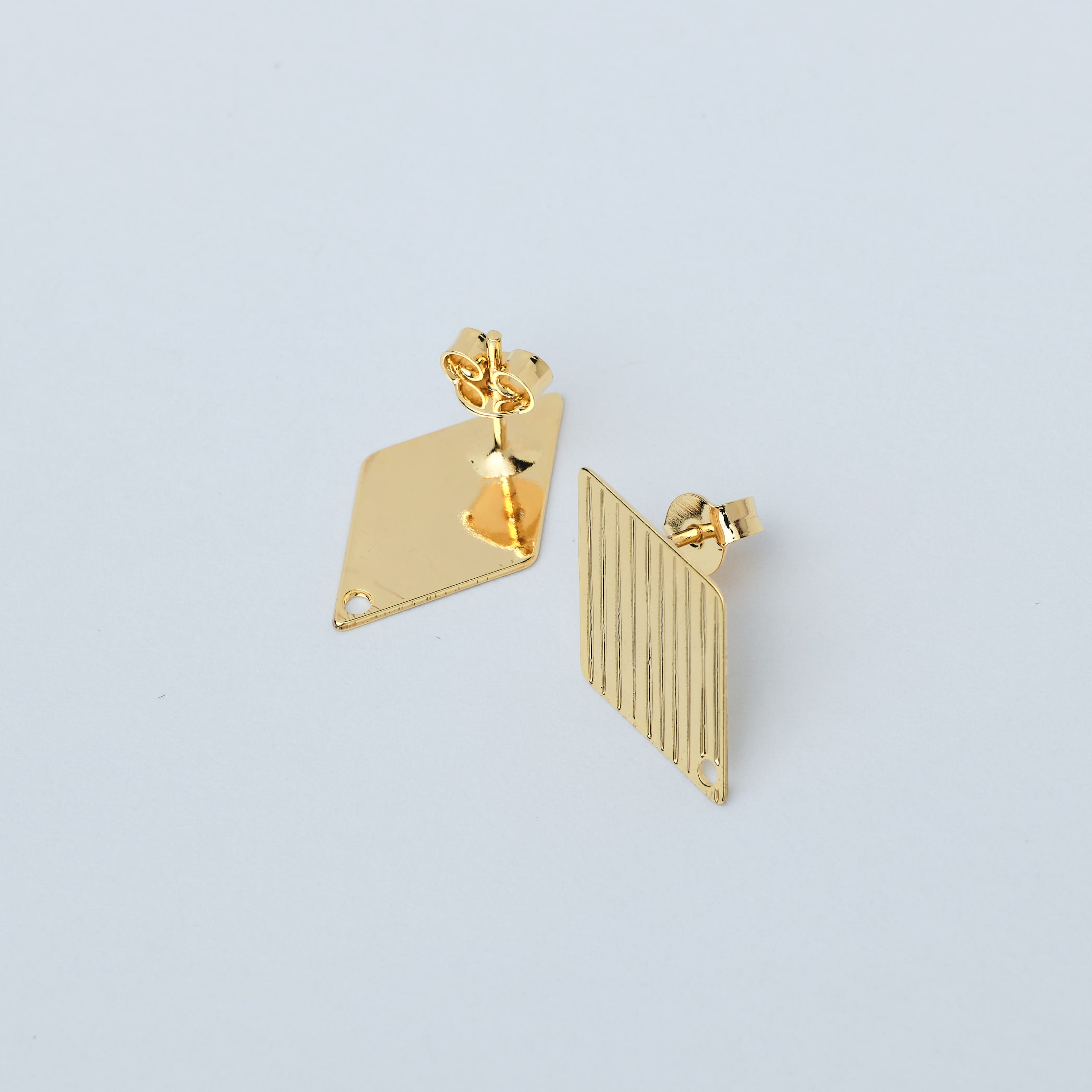 875 Gold Textured Earrings Base