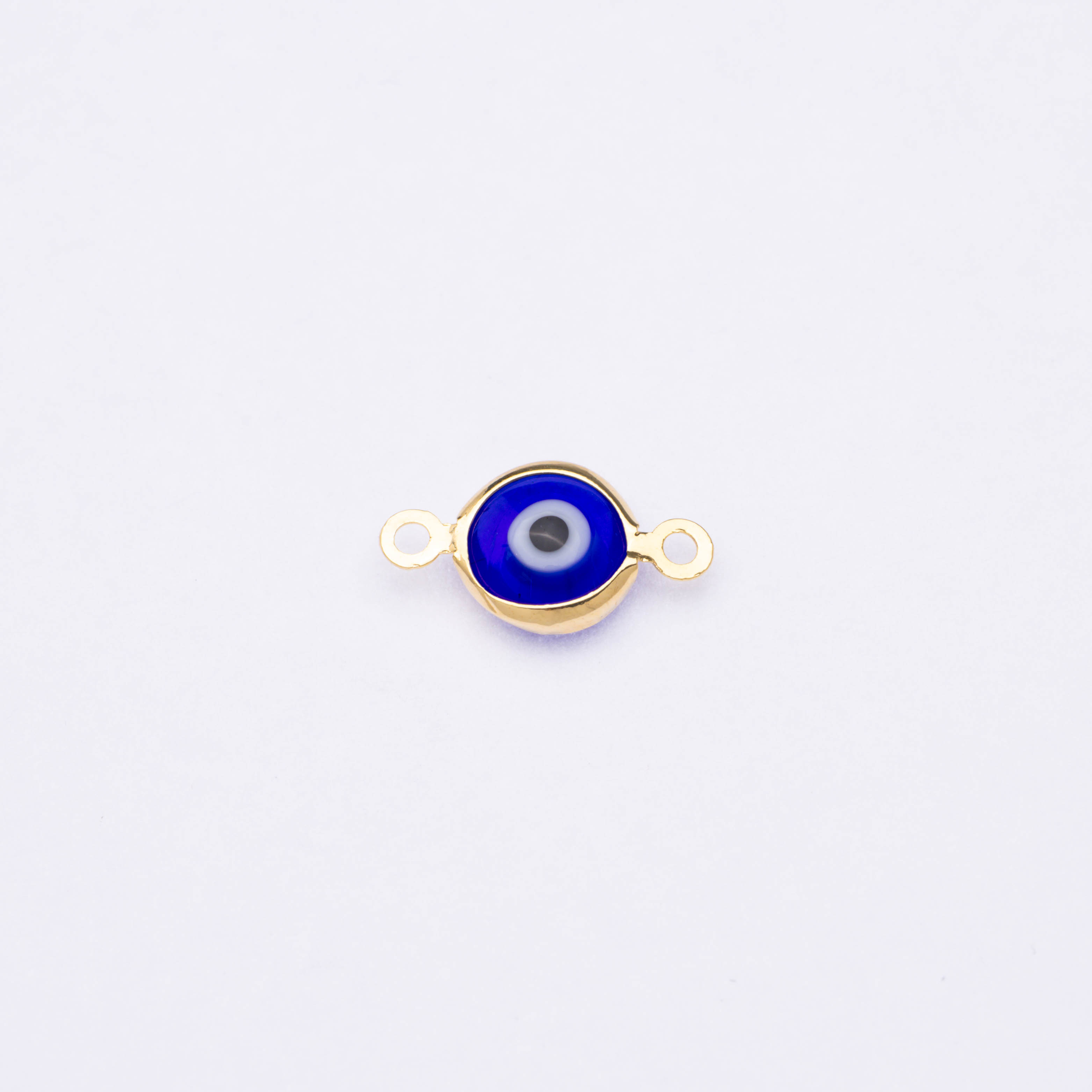 20557  Navy Evil Eye Connector 15mm