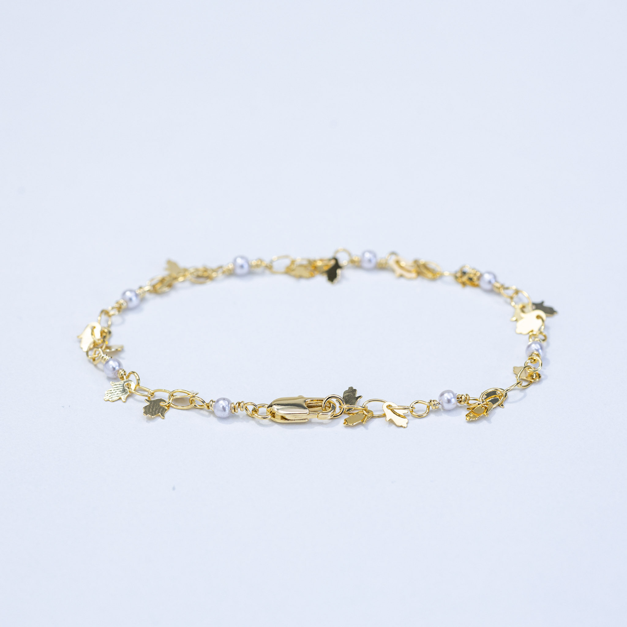 20078 Bracelet w/ Pearl and Hamsa