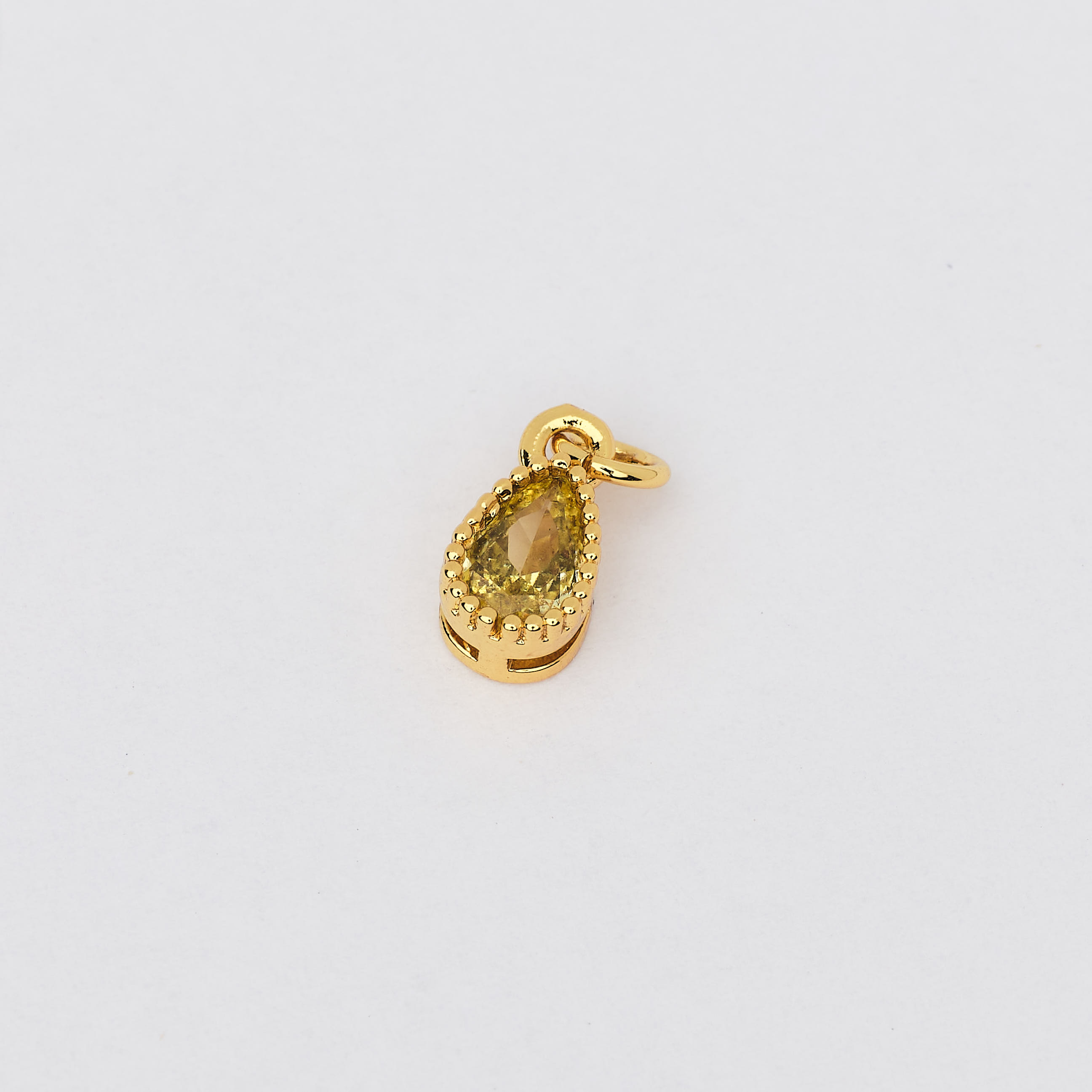 16497 Yellow Drop Crystal Pendant
