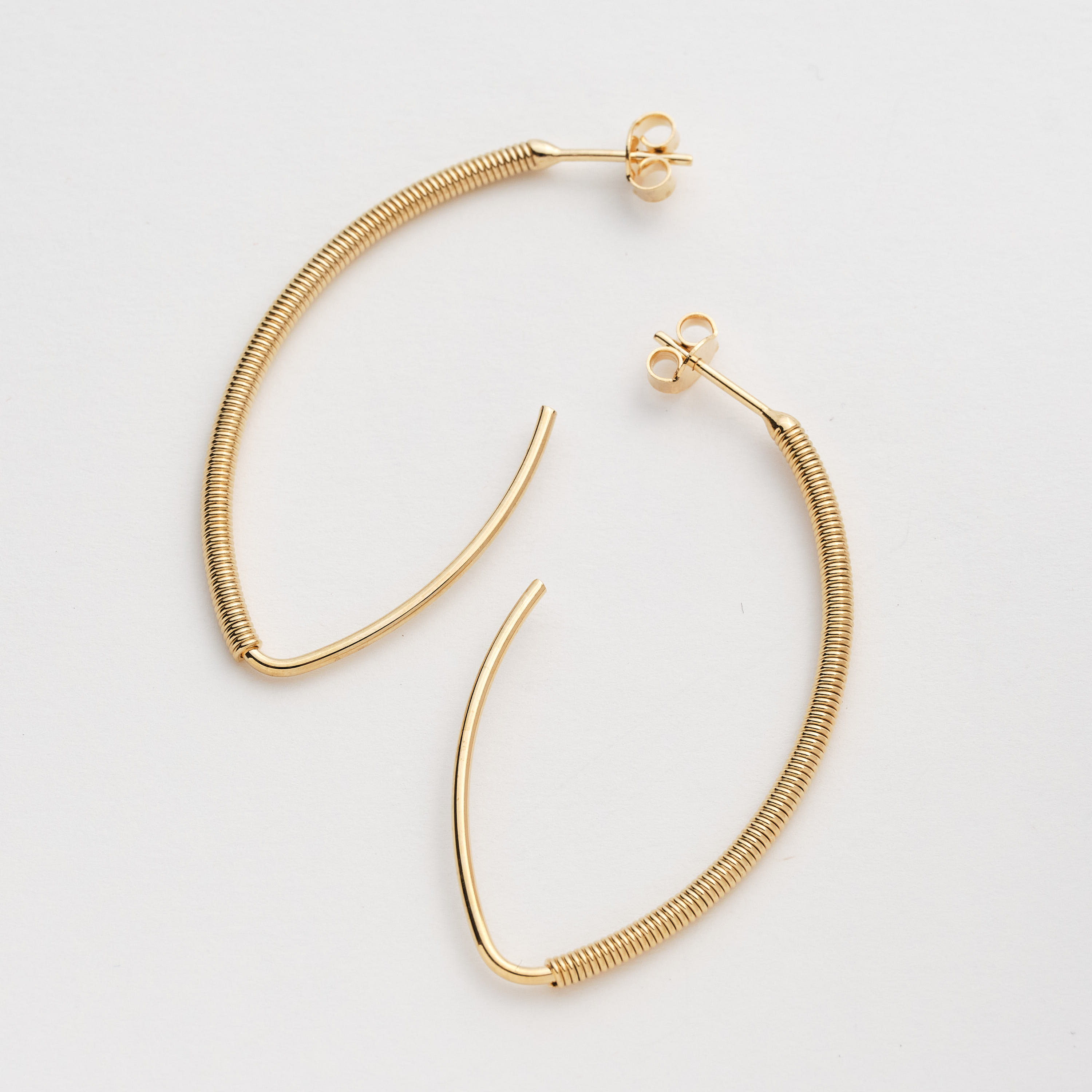 7009 45mm Gold Earring Open Oval 