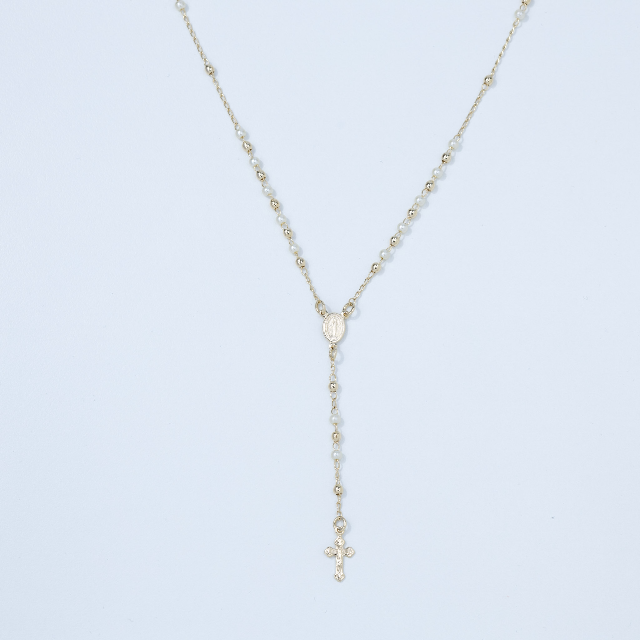 20127 Rosario con Perlas y Medalla de la Virgen Milagrosa