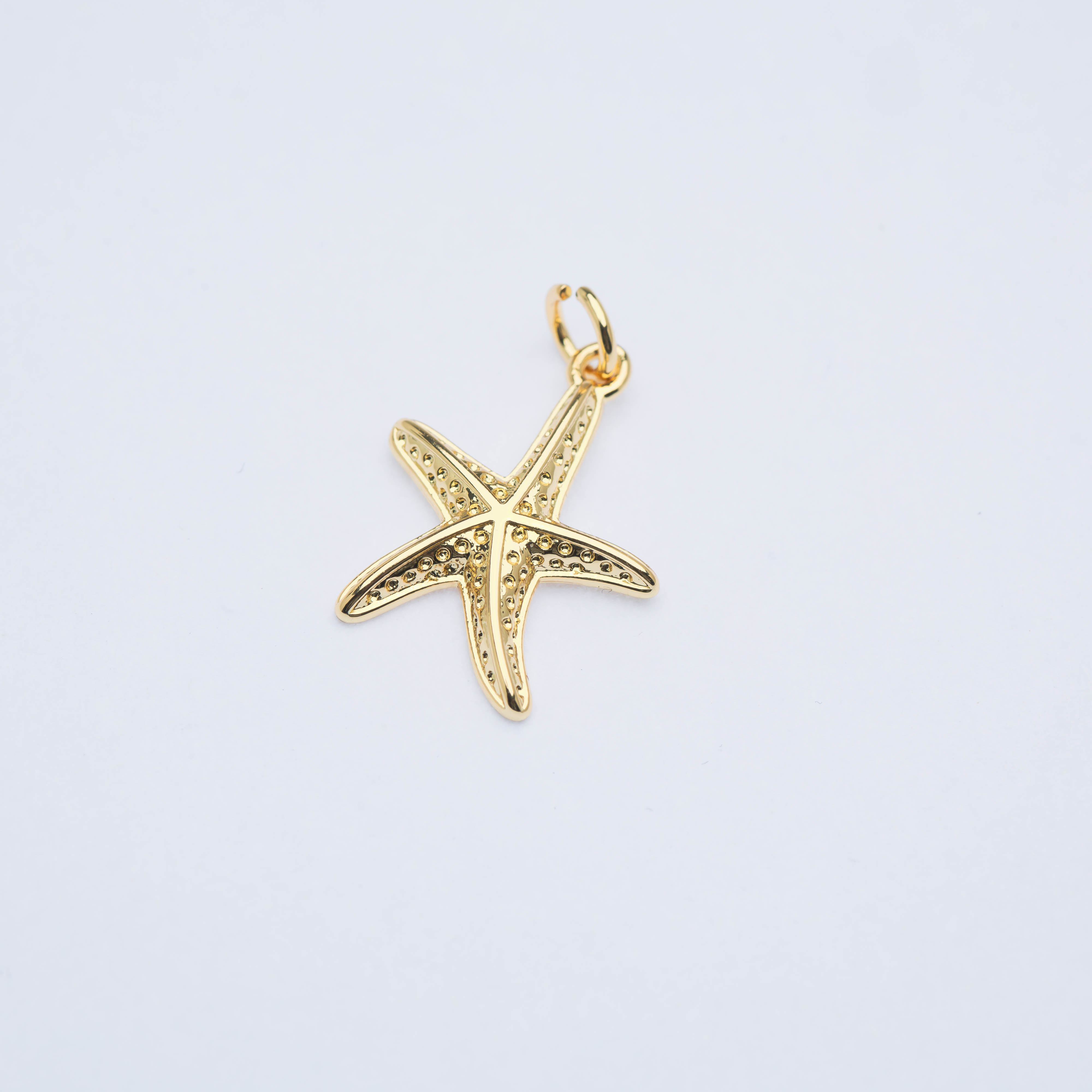 21903 Textured Gold Starfish Charm