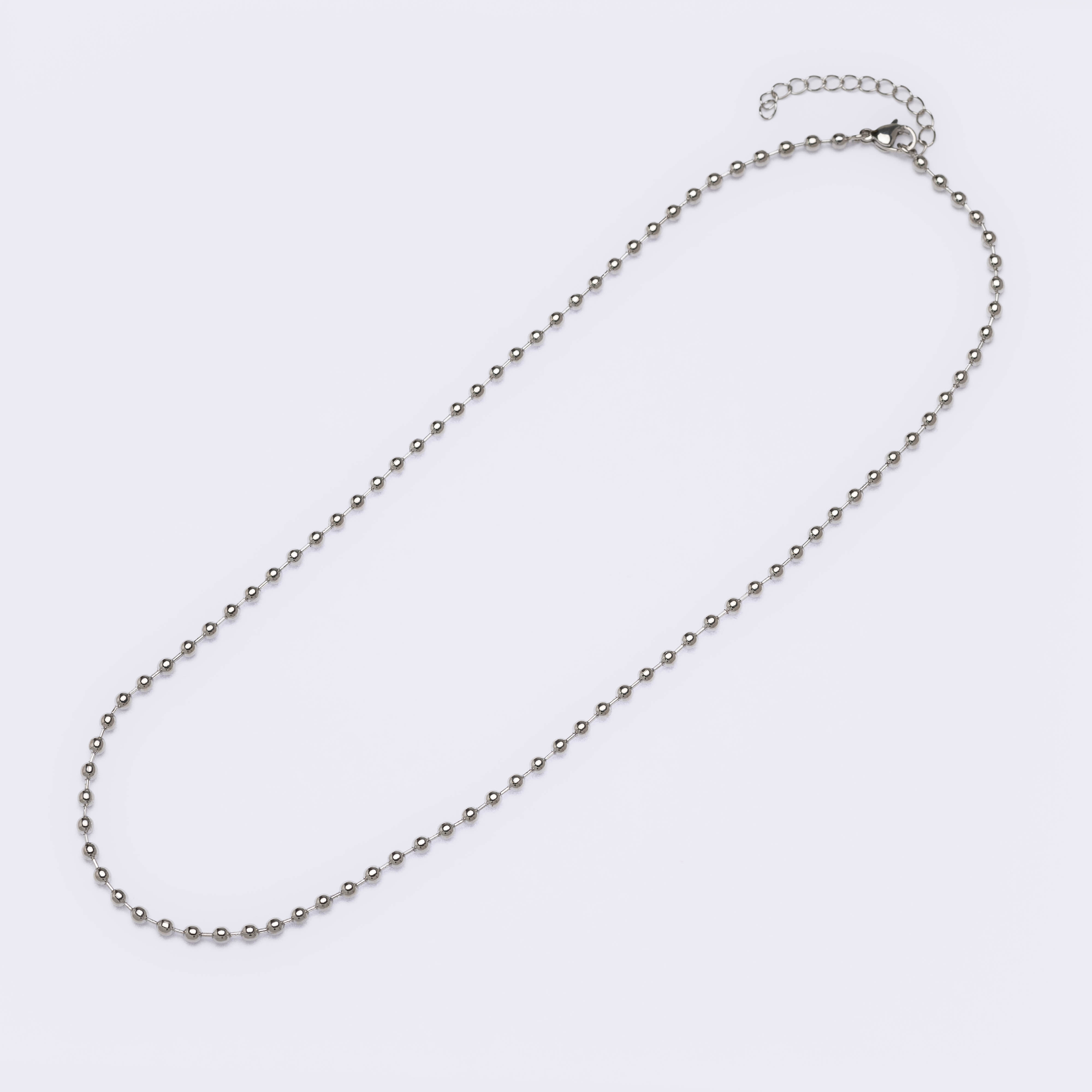 20604 3mm Ball Chain Silver 45cm