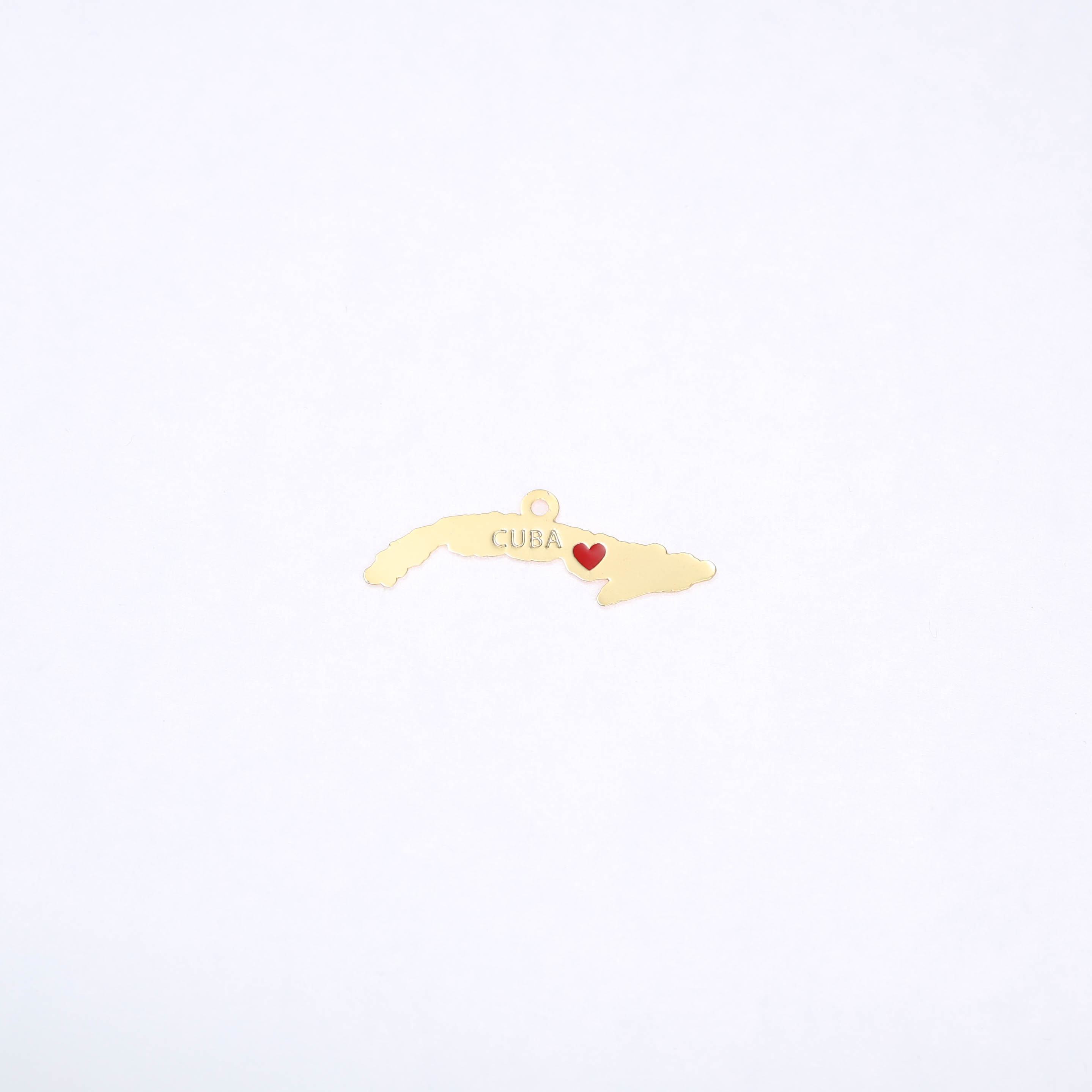 20553 Pendant Map Cuba With Heart 