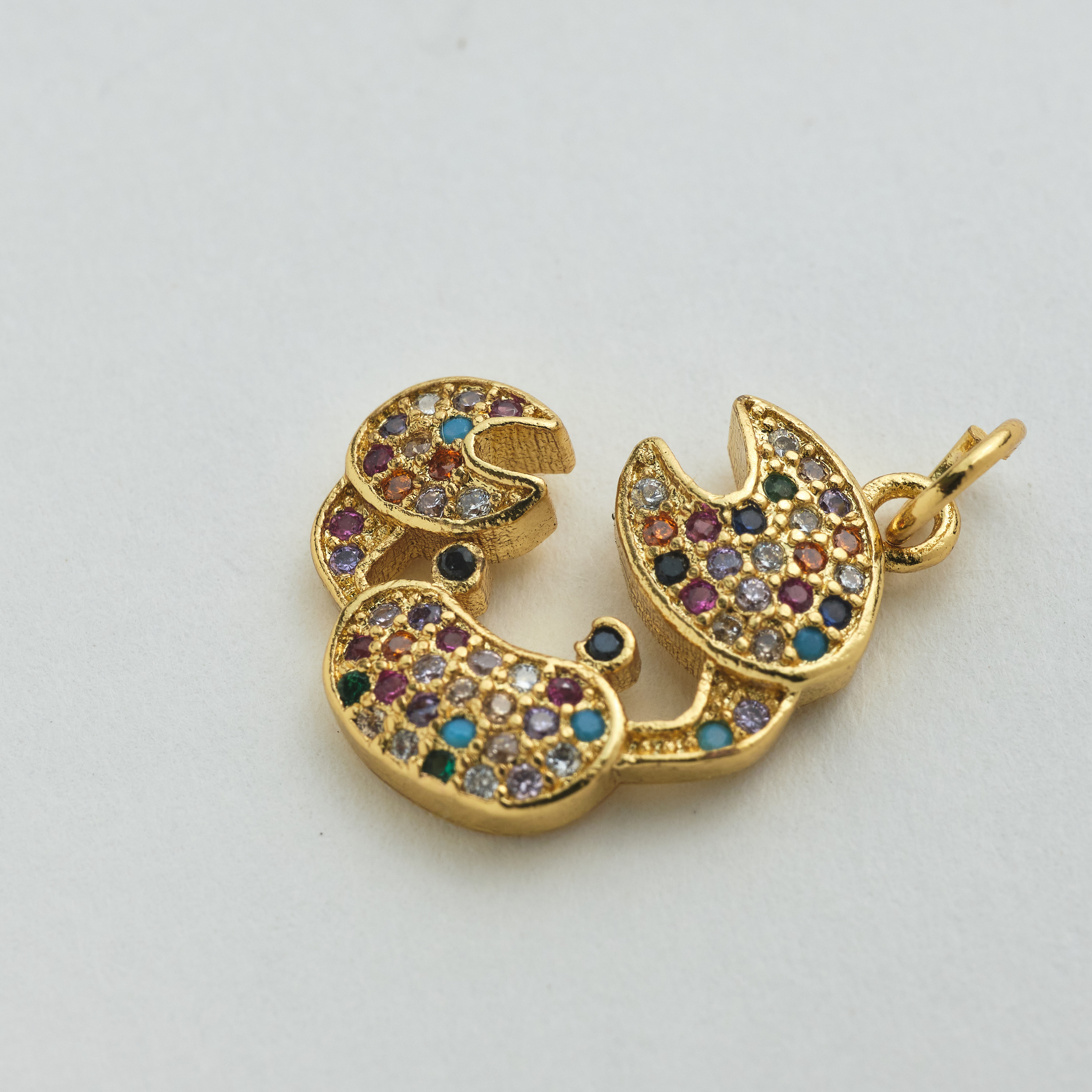 13252 Crystal Colors Crab Pendant 