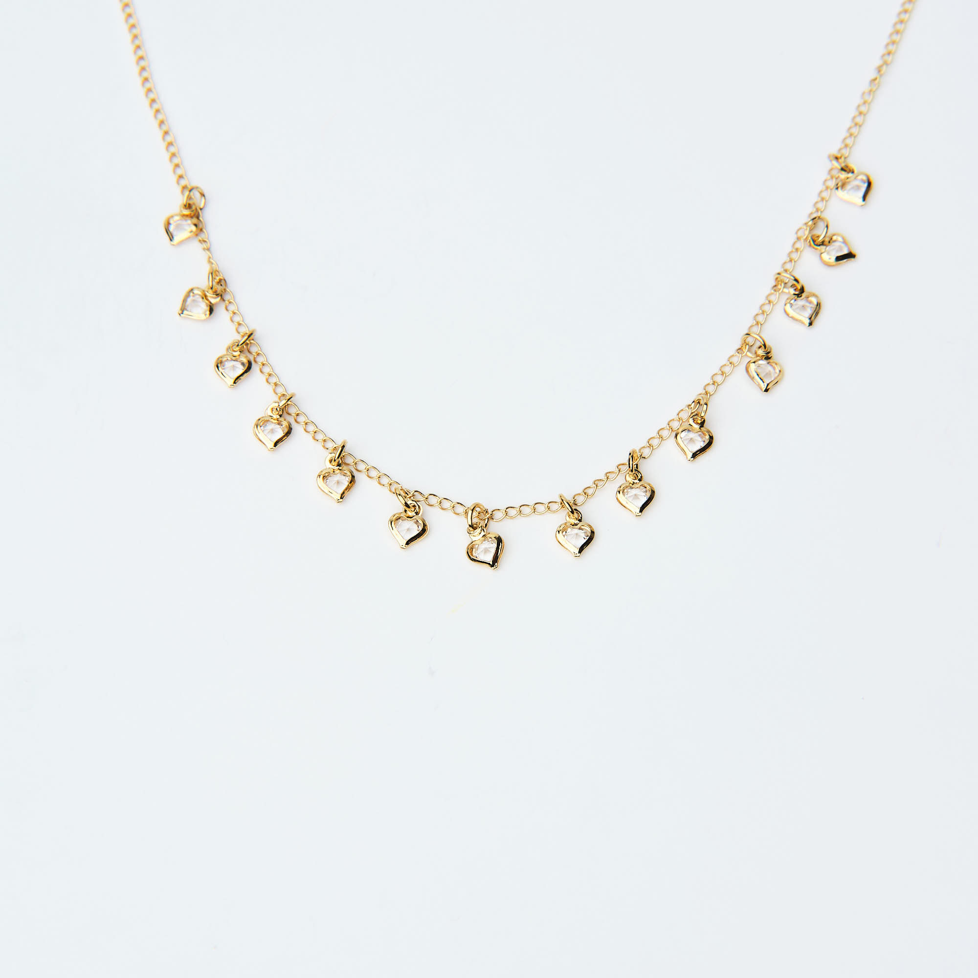 17416 Chain Choker heart Crystal