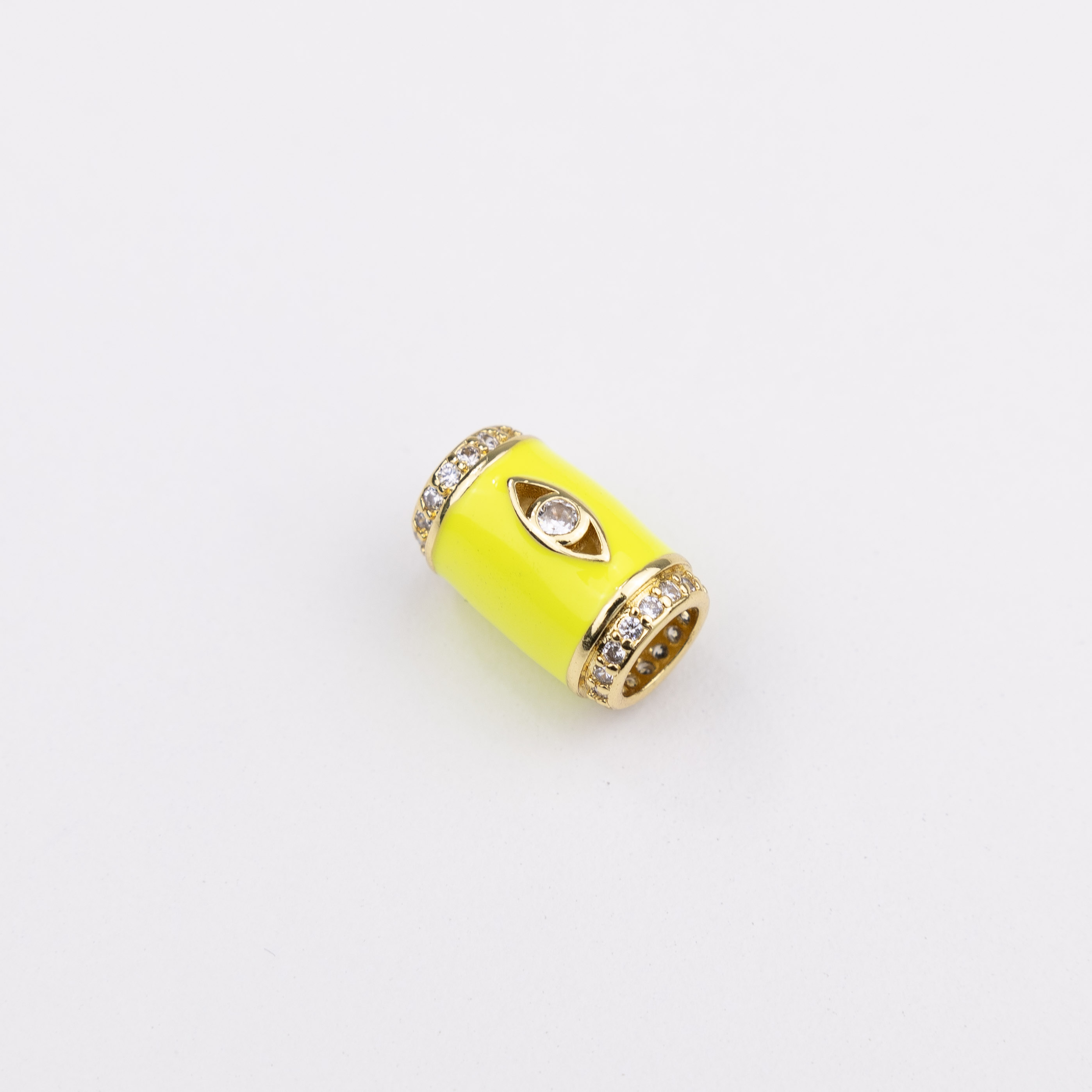 15723 Evil Eye Yellow Barrel Spacer