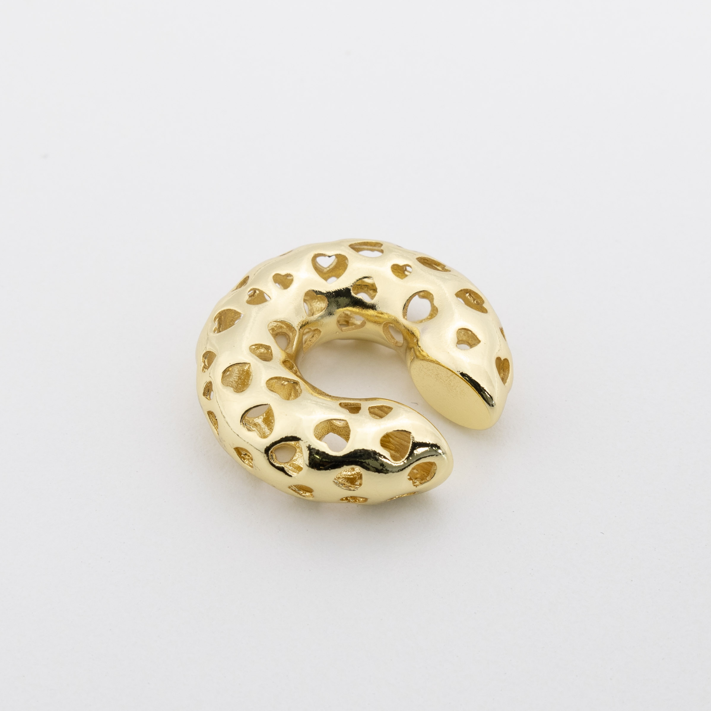 18520 Big Gold Earcuff Heart