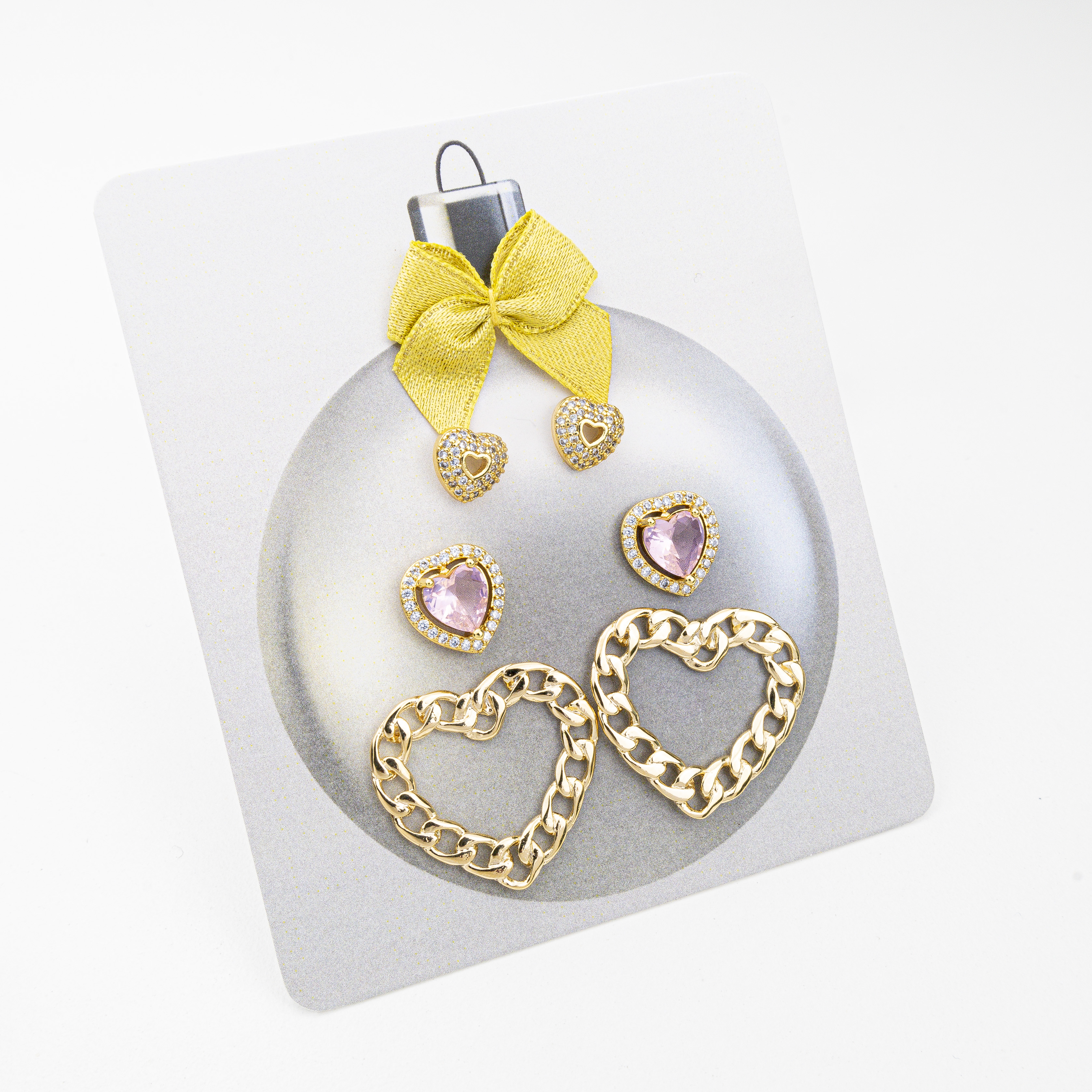 18772 Heart Earrings Trilogy Set #1