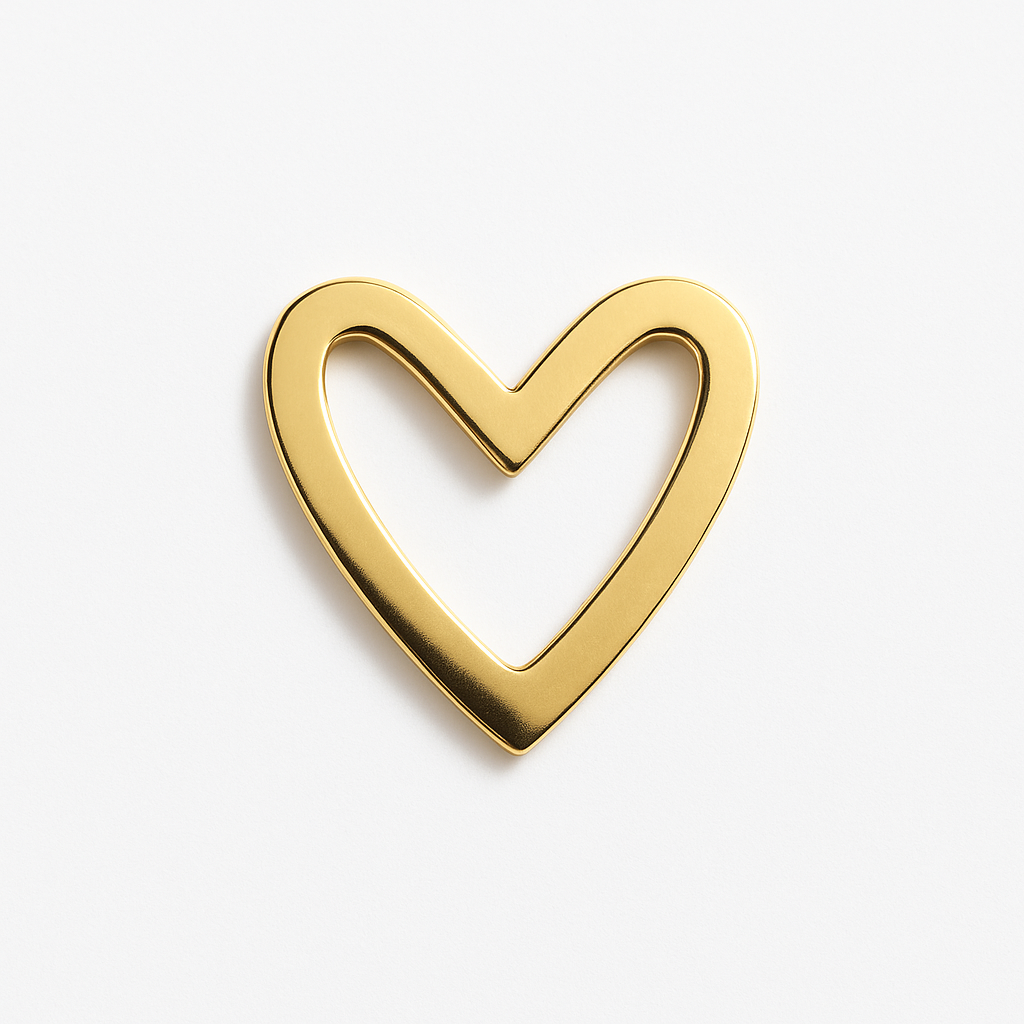 21314 Minimalist Gold Heart Pendant #3