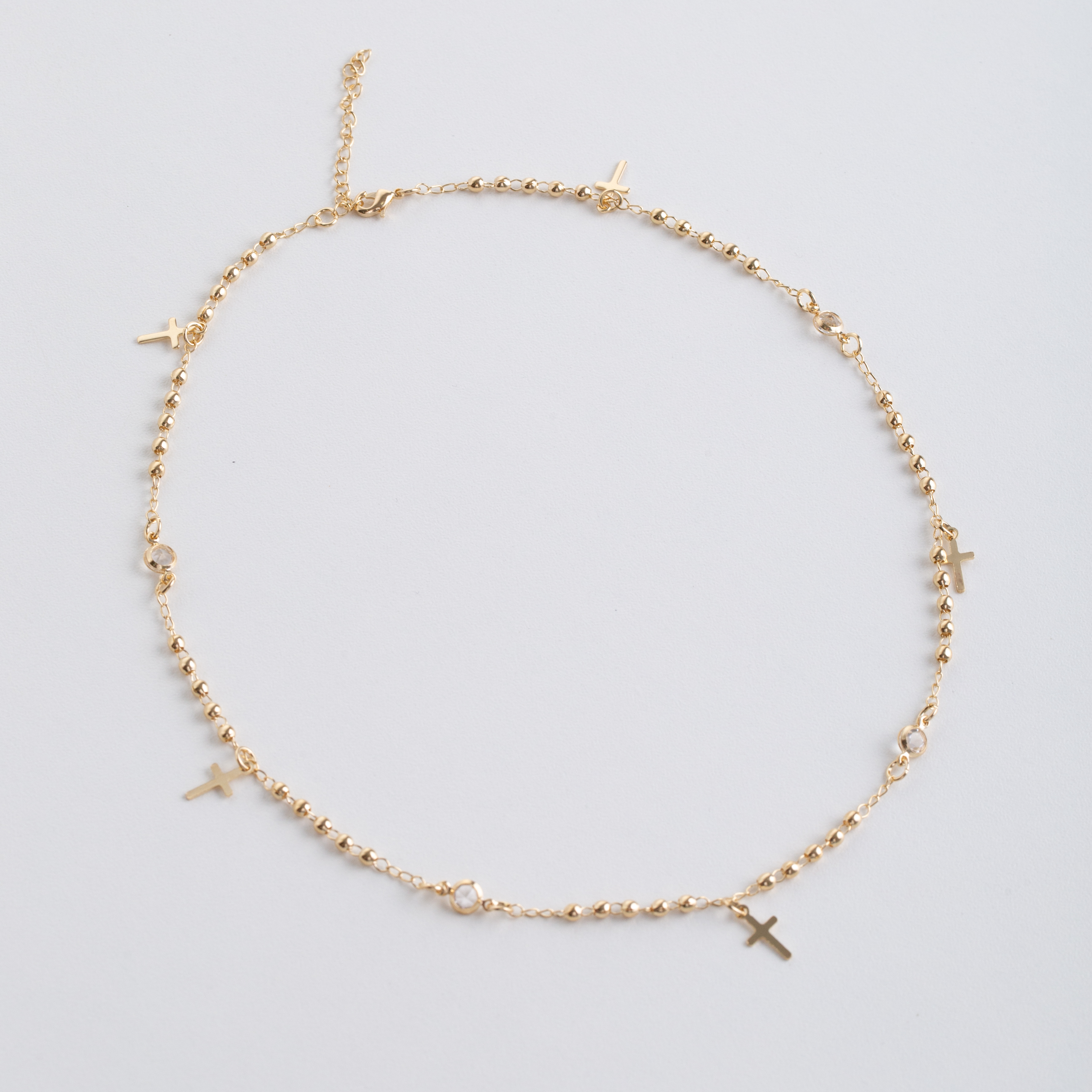 18460 Ball Chain #467 Cross Charms 40cm