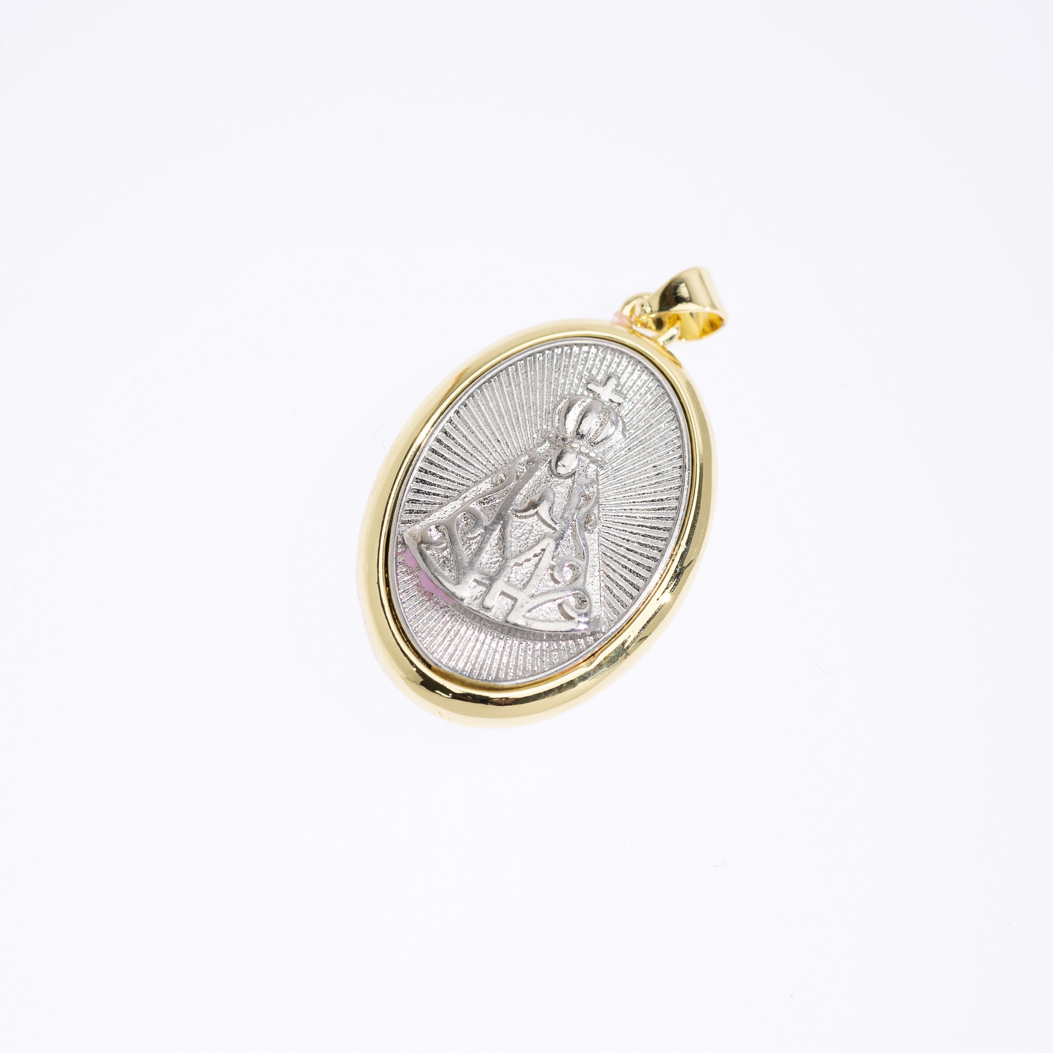 20616 Silver And Gold Pendant of Virgen del Valle