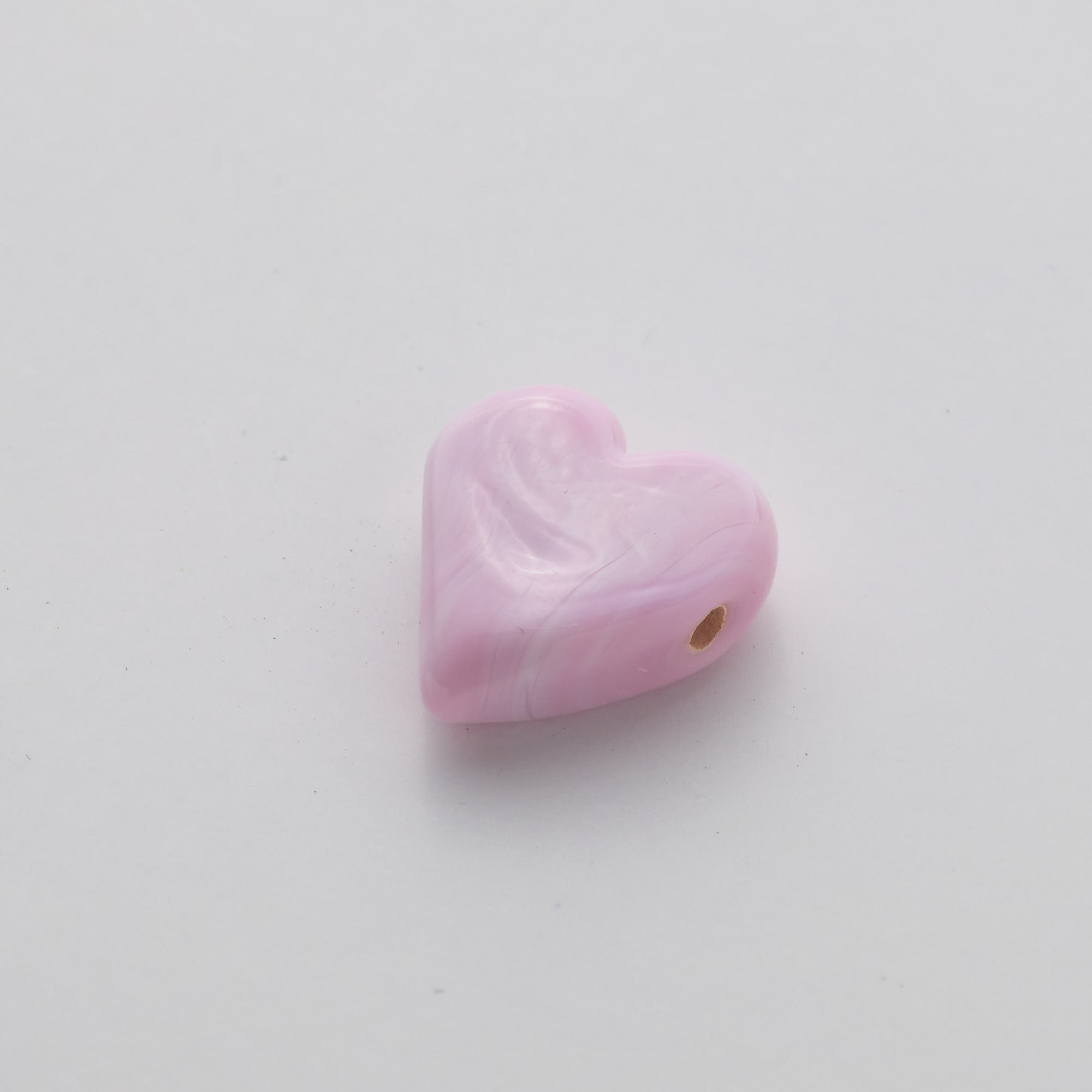 15179 Baby Pink Heart Murano Spacer