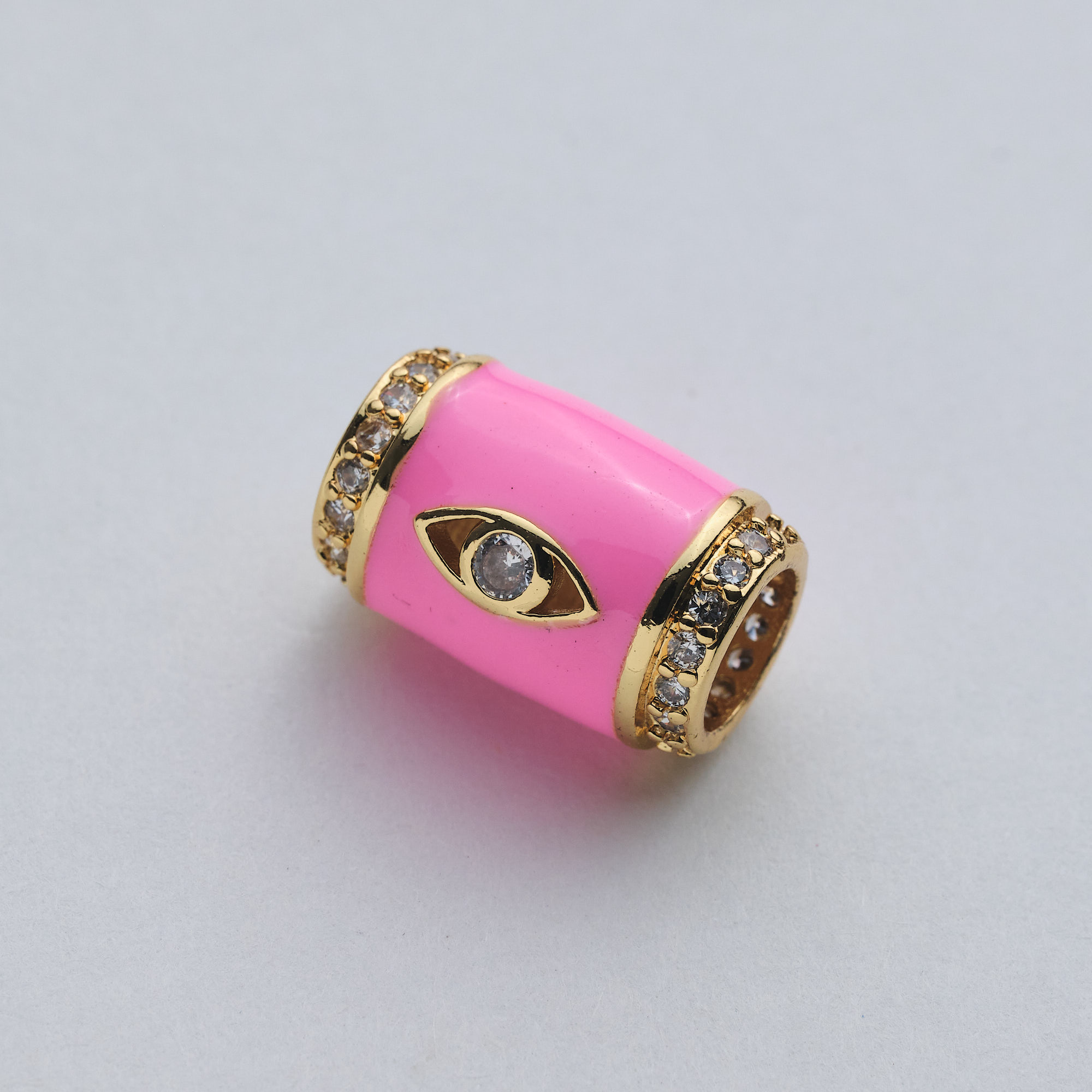 15720 Cuenta Espaciador Barril Ojo Turco Rosa