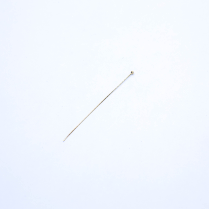 19457 Gold Plated Ball Head Pin 40x0.7mm
