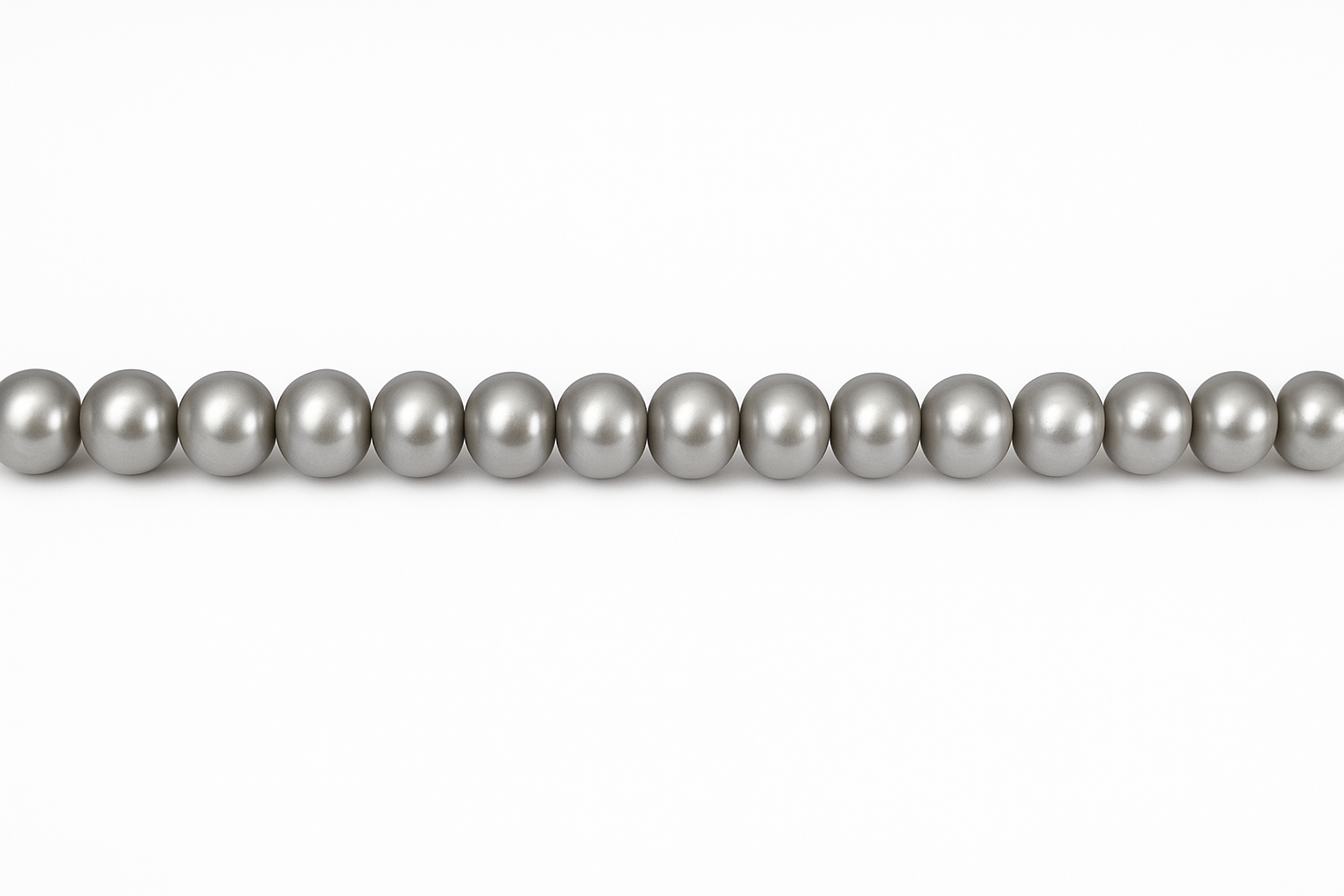 21266 Silver-Grey Round Pearl Bead Strand 11mm