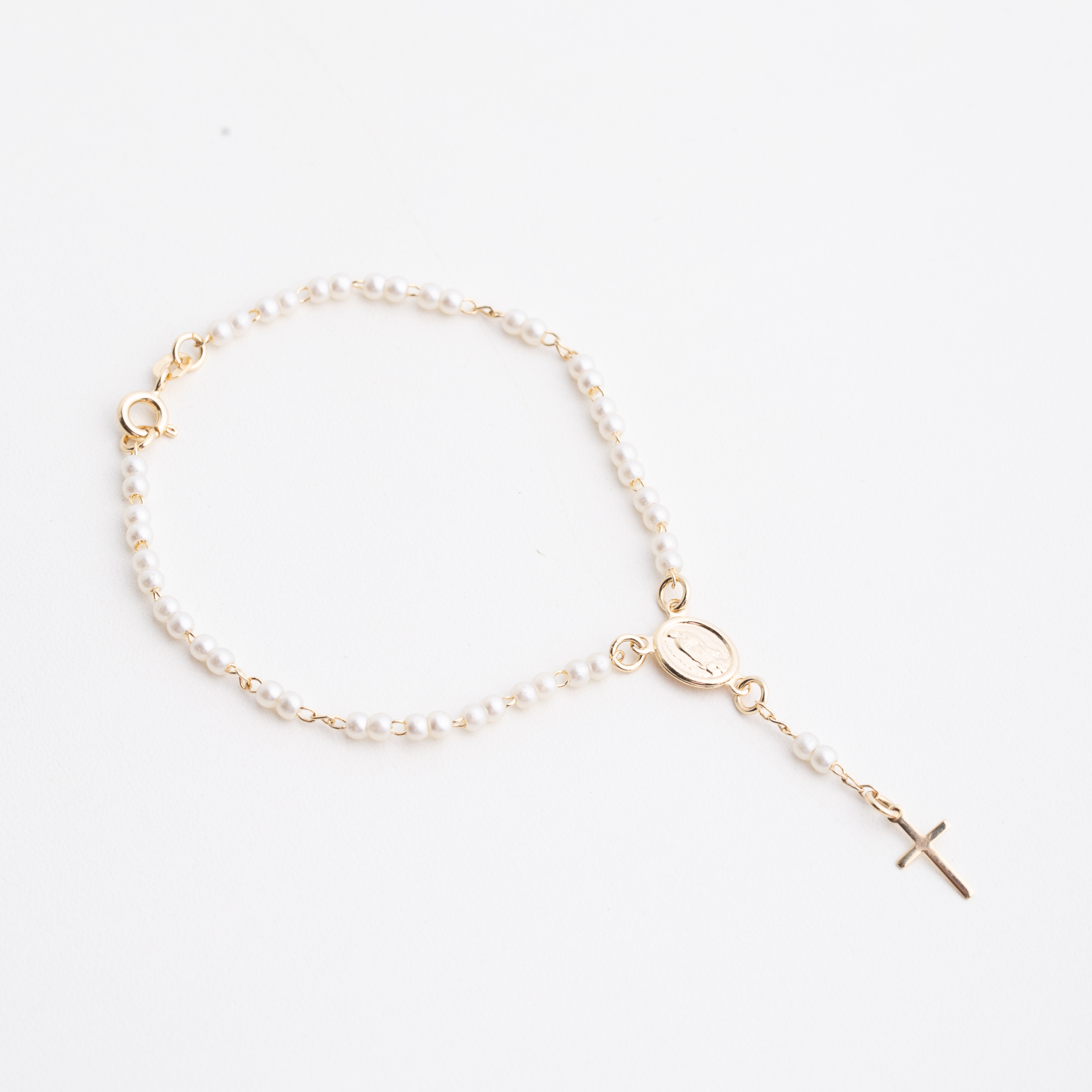 19264 Pulsera Tipo Rosario de Perlas