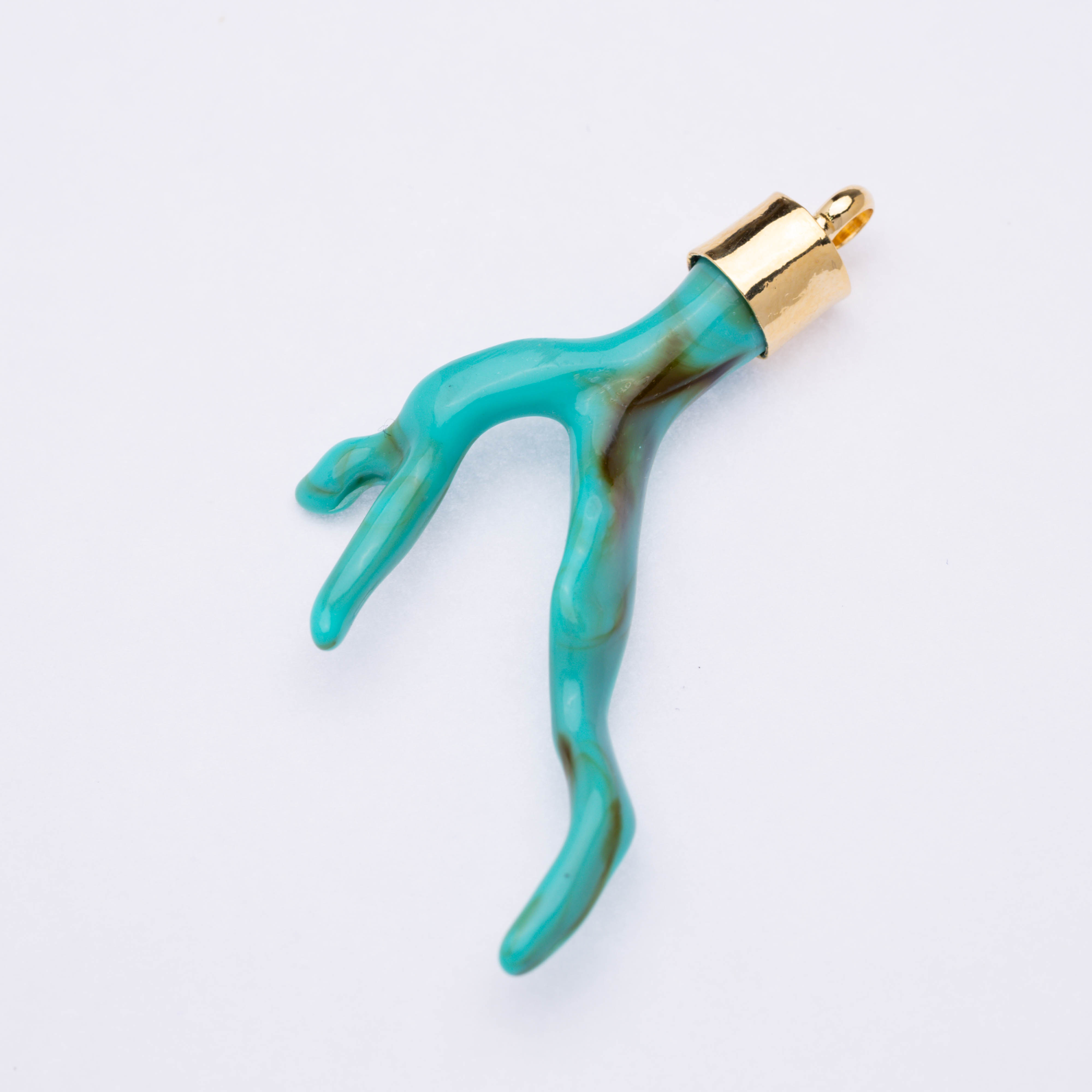 20523 Turquoise Coral Pendant