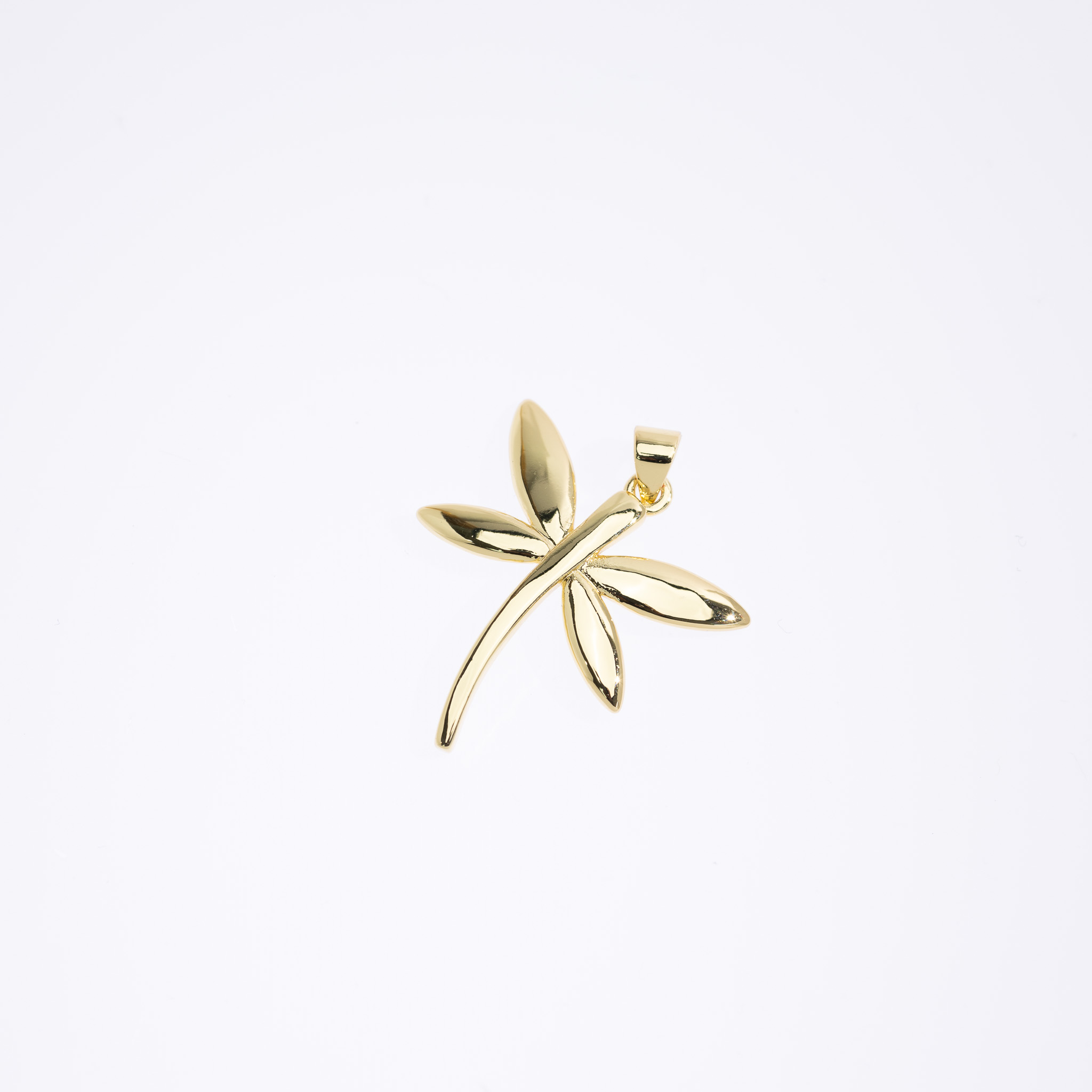 20627 Gold Plane Dragonfly Pendant Plain