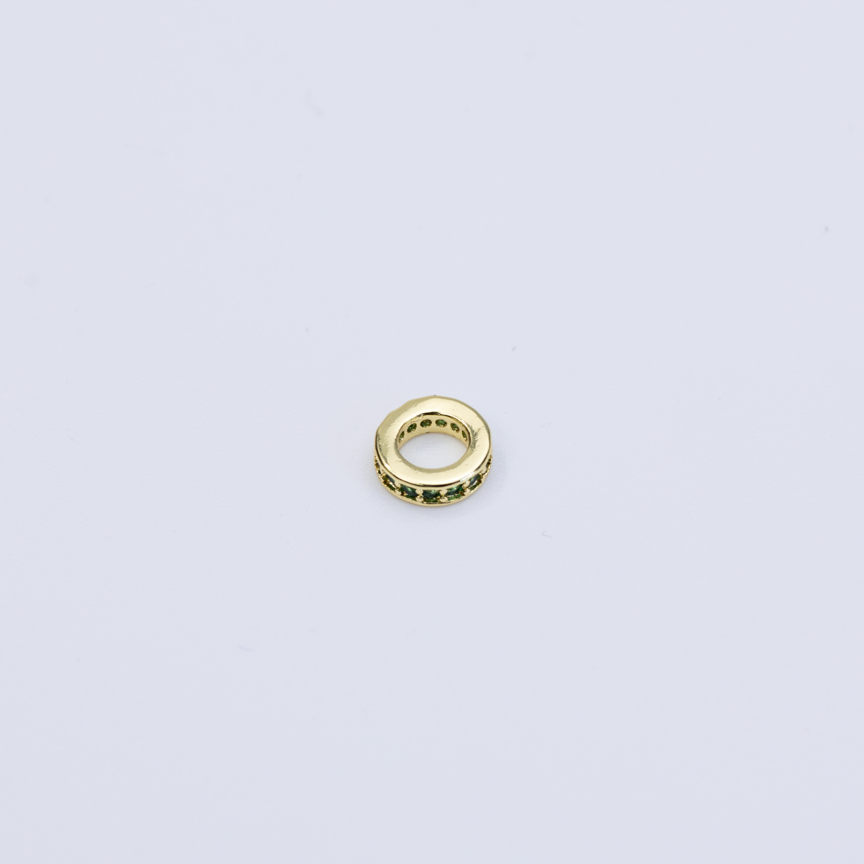 19872 Separador Redondo con Cristales Verdes