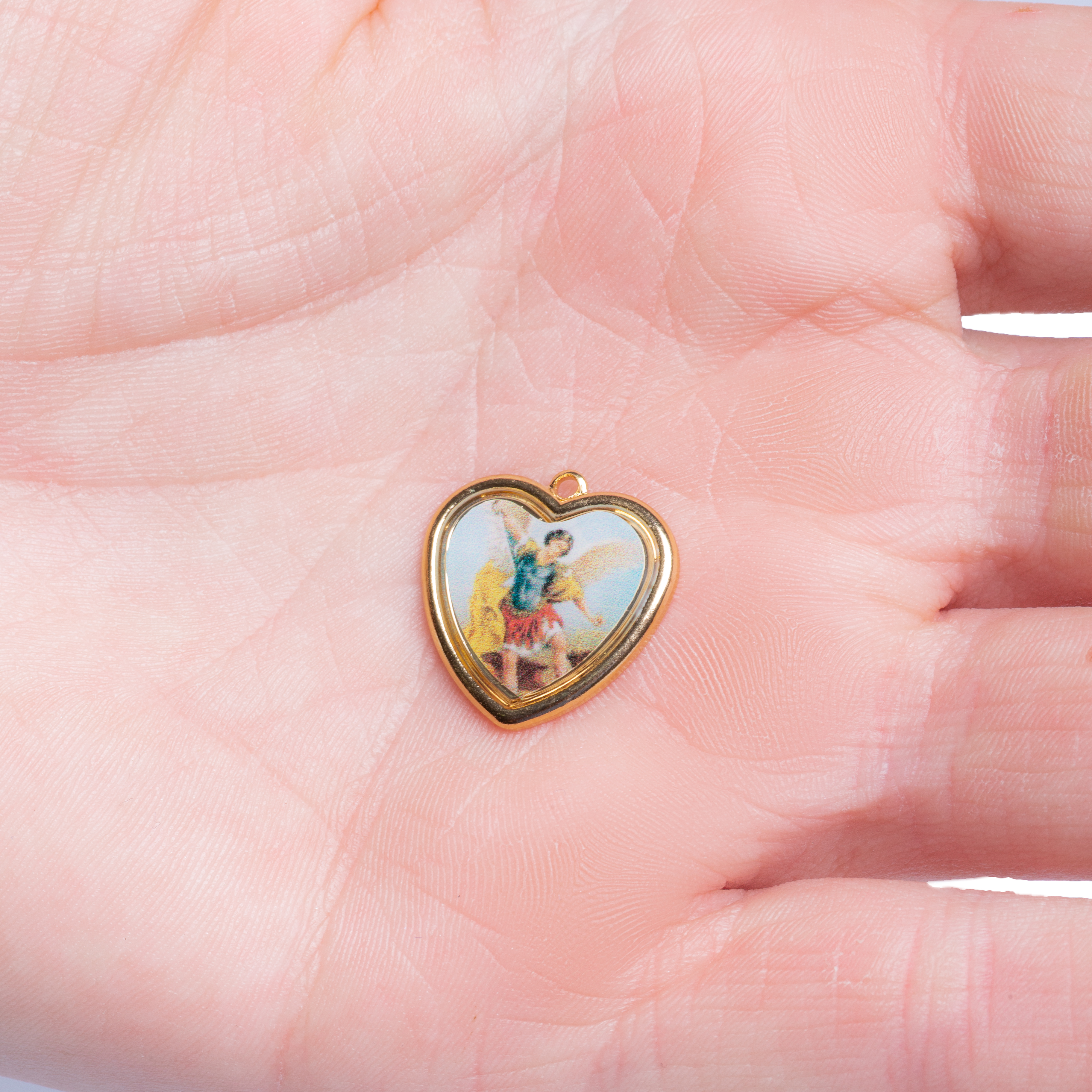 20763 Heart Pendant with Saint Michael Archangel