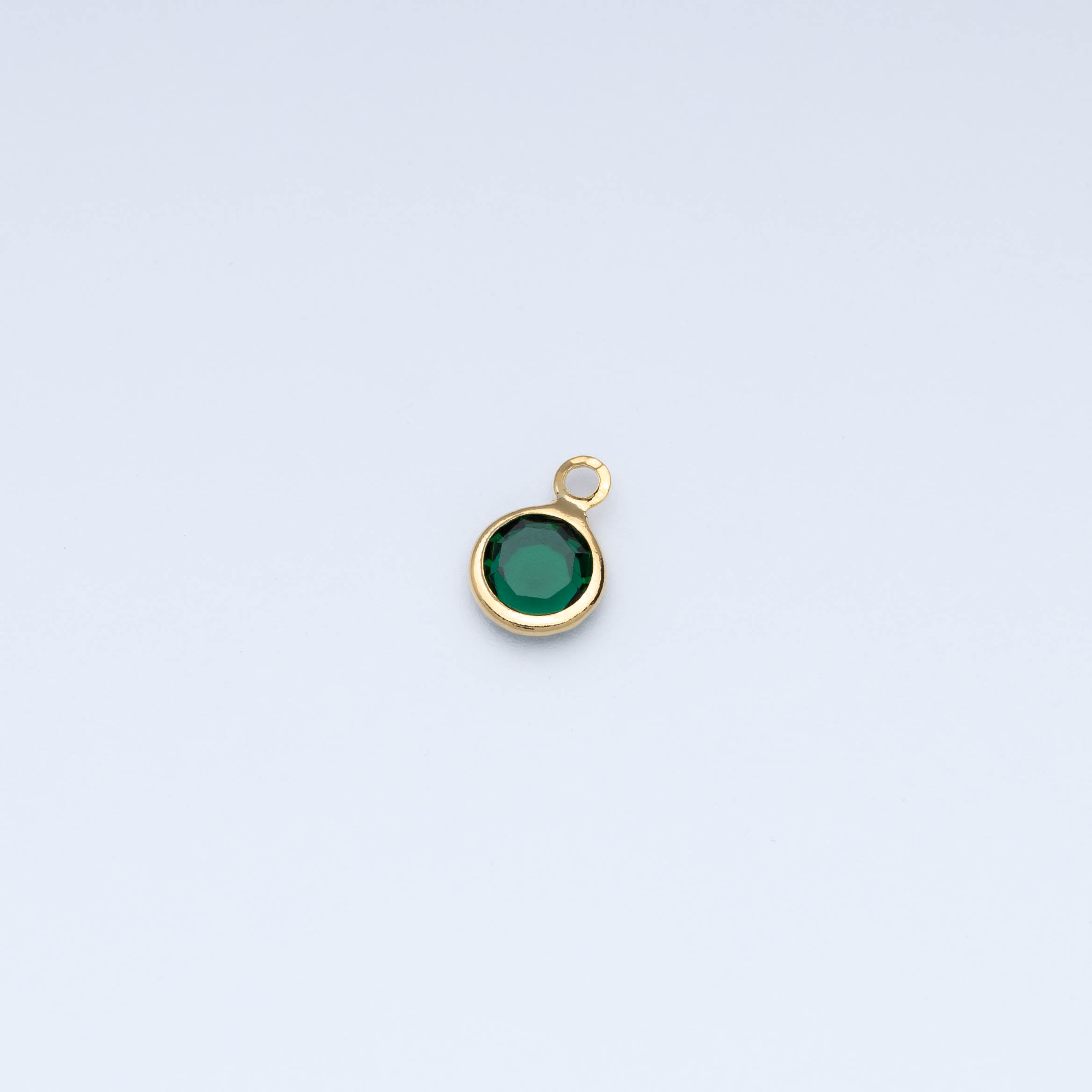 20740 Circle Crystal Green Pendant 6MM