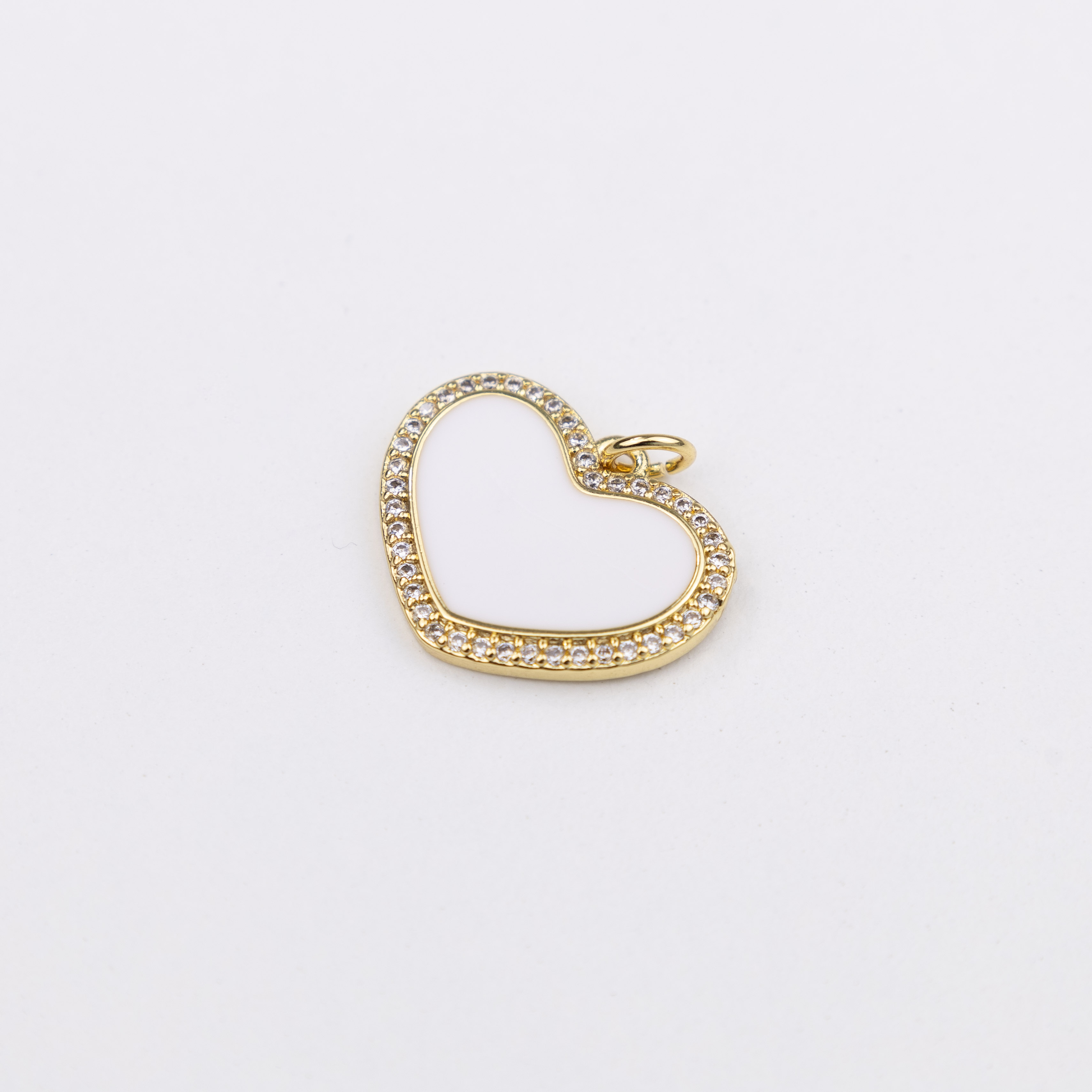 16094 16mm White Heart with Crystal