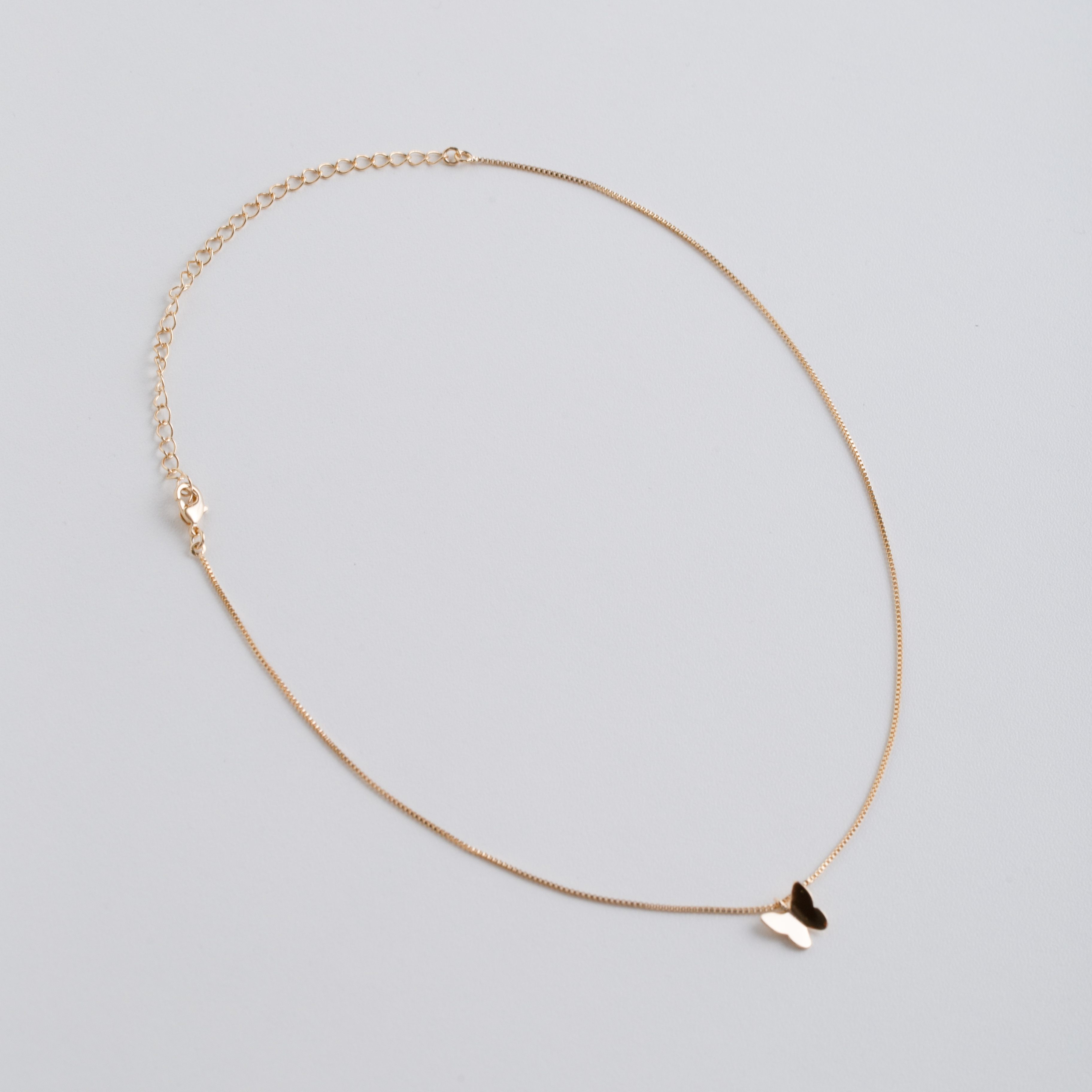 18452 Box Chain W/Butterfly Charms