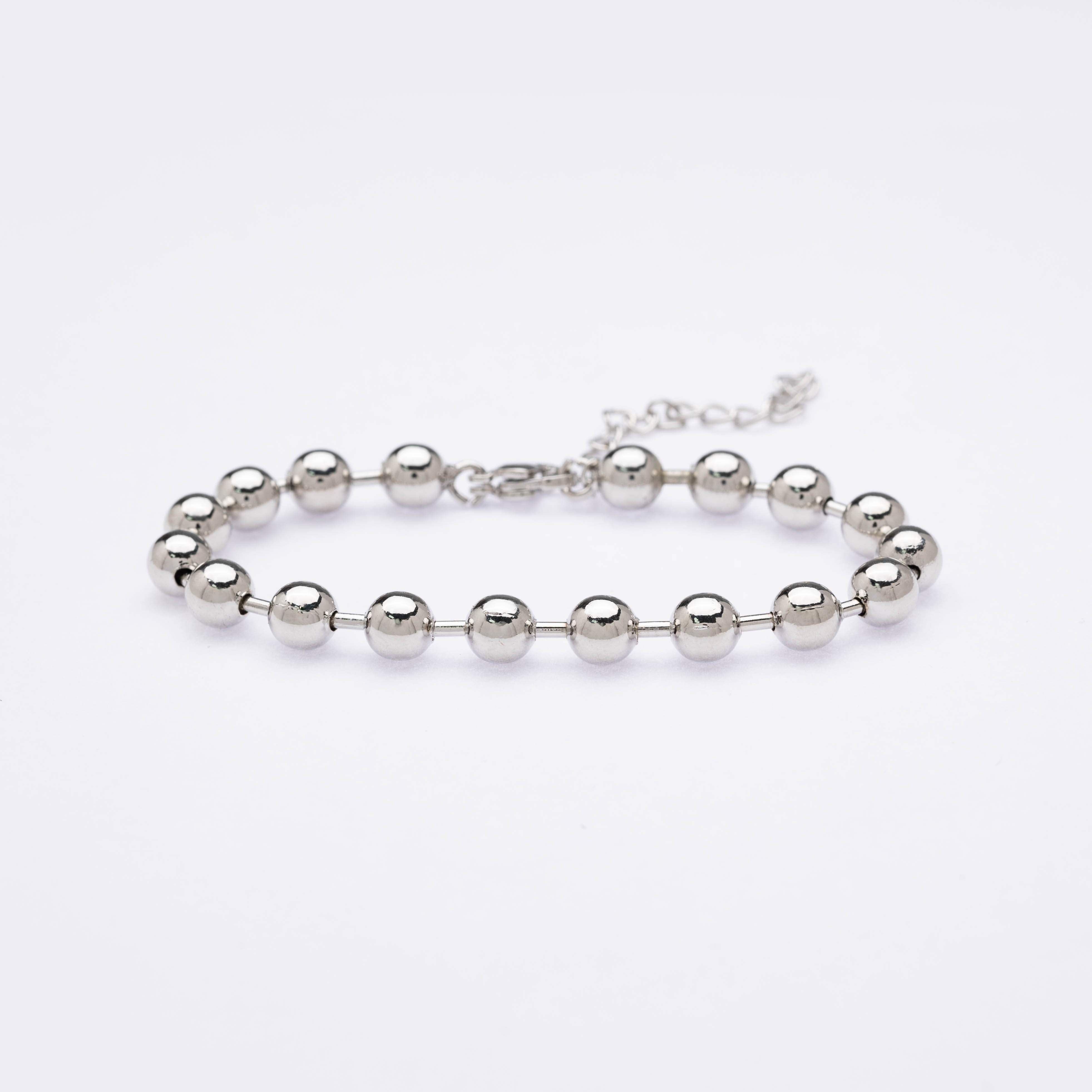 20609 6mm Silver Ball Bracelet 
