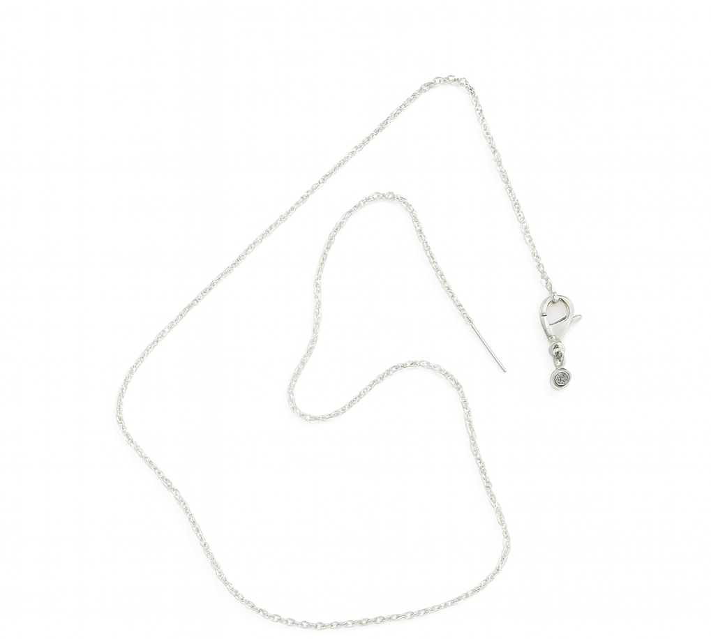 21529 19" Silver Chain with Sliding Bar