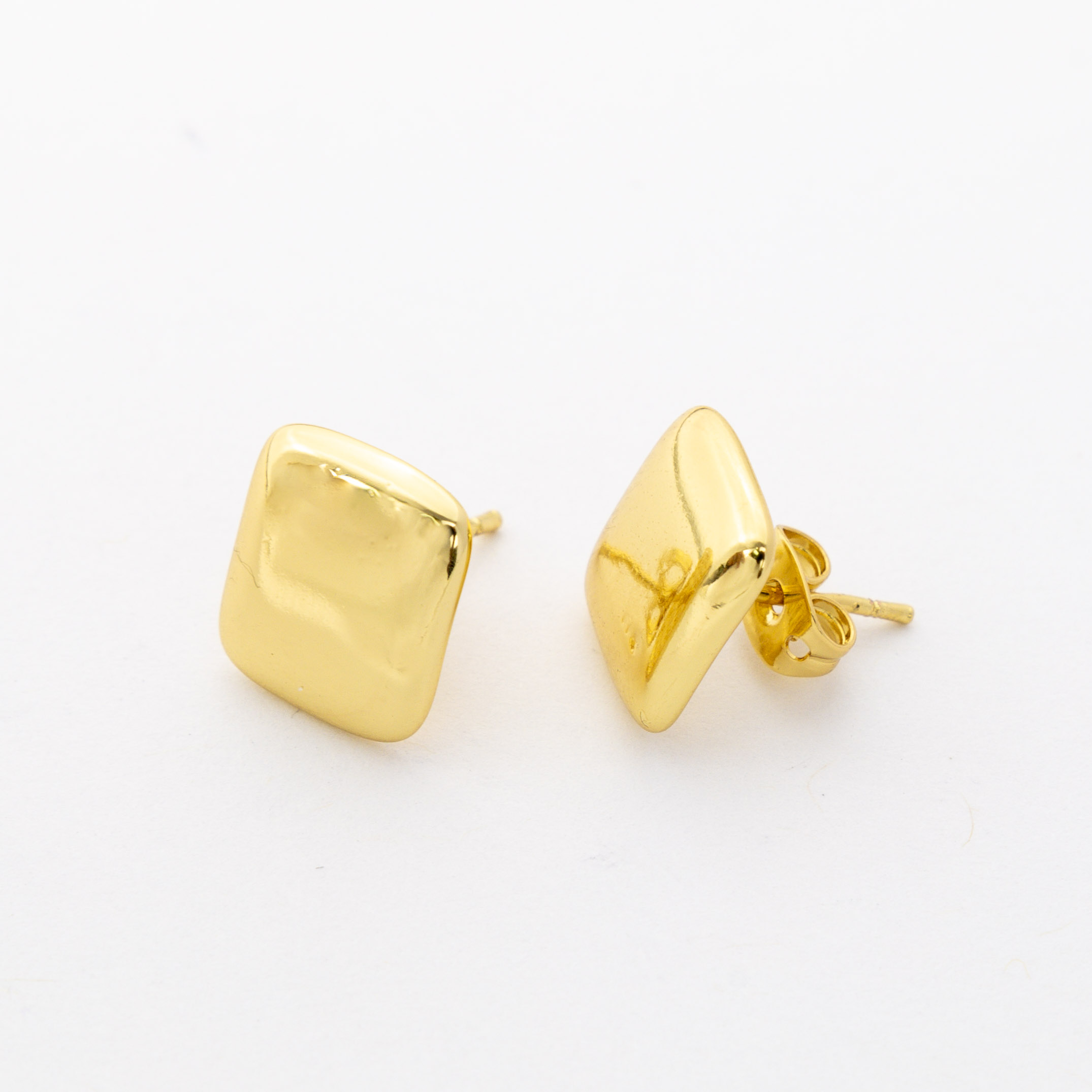 18345 Gold Square Earrings