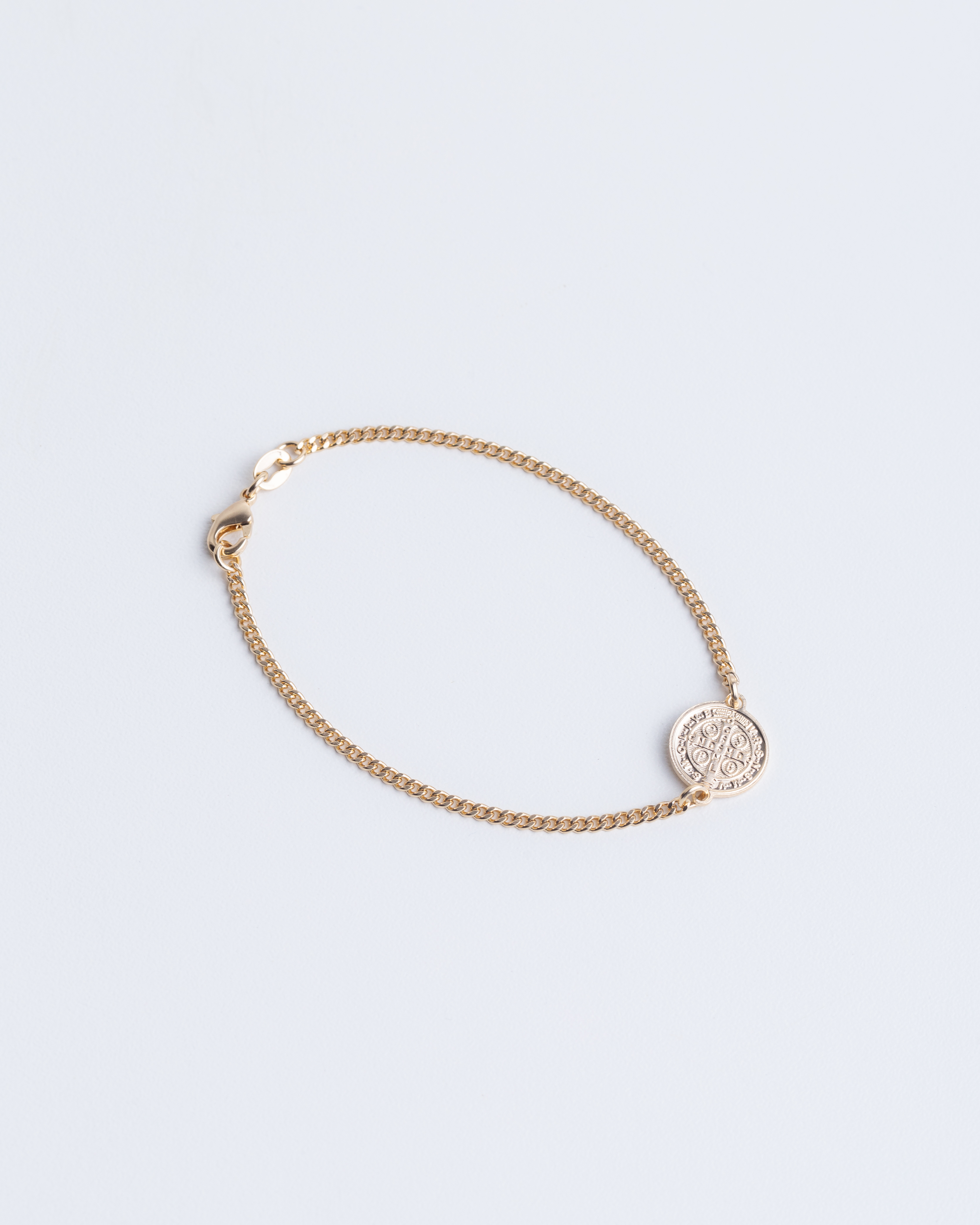 20478 Pulsera Oro con Medalla San Benito