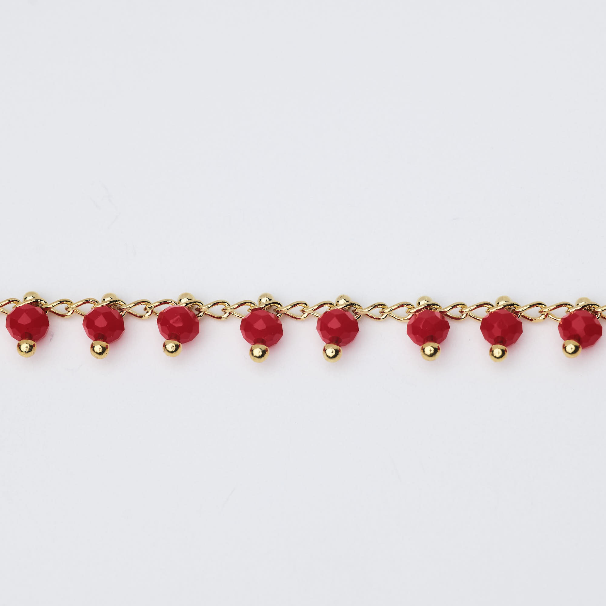 8151 Red Crystal Beaded Chain