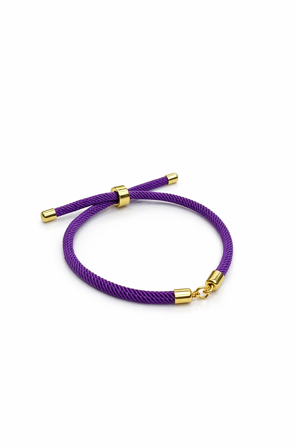 21719 Pulsera de Cordón Trenzado Ajustable Violeta