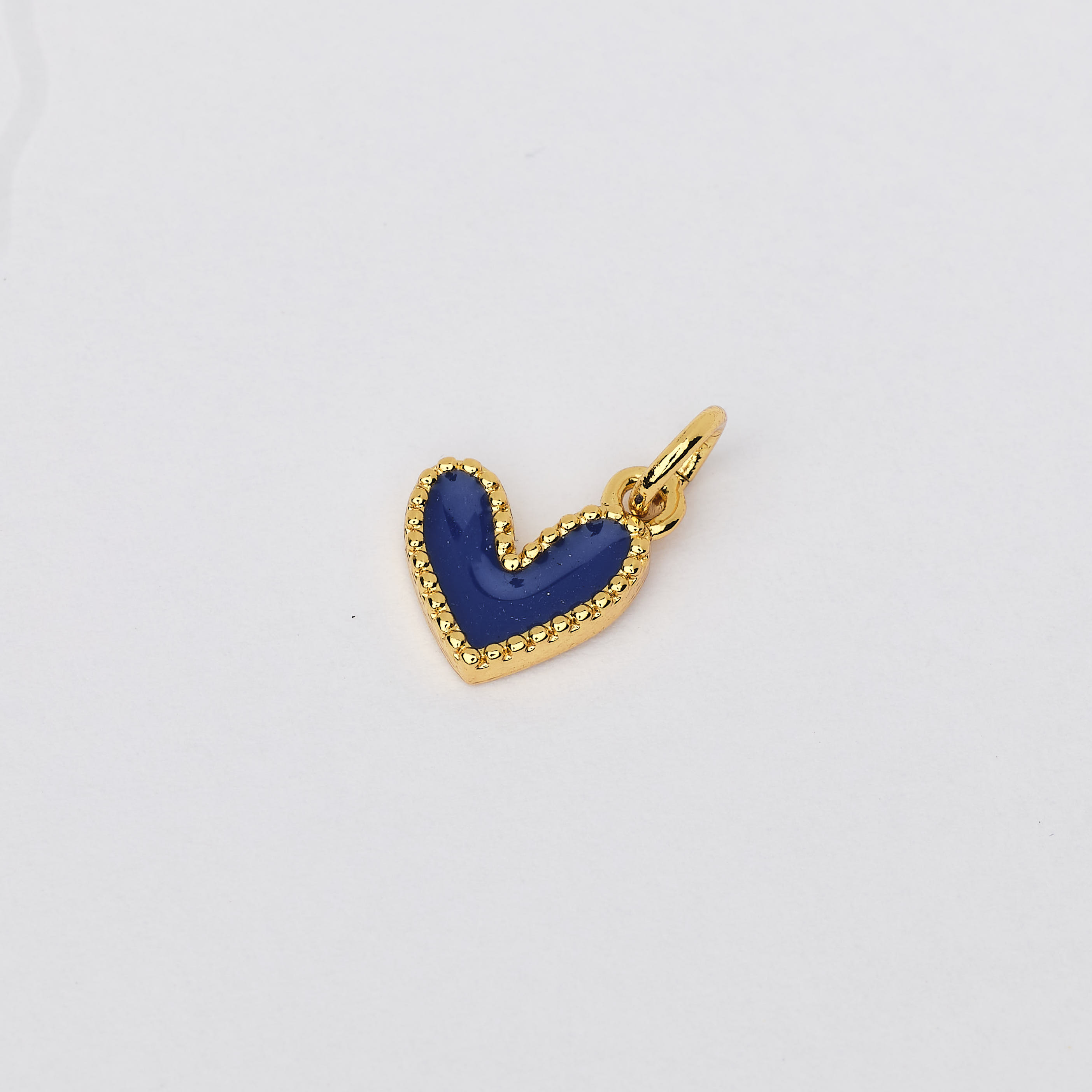 15743 Mini Heart Navy Enamel Pendant