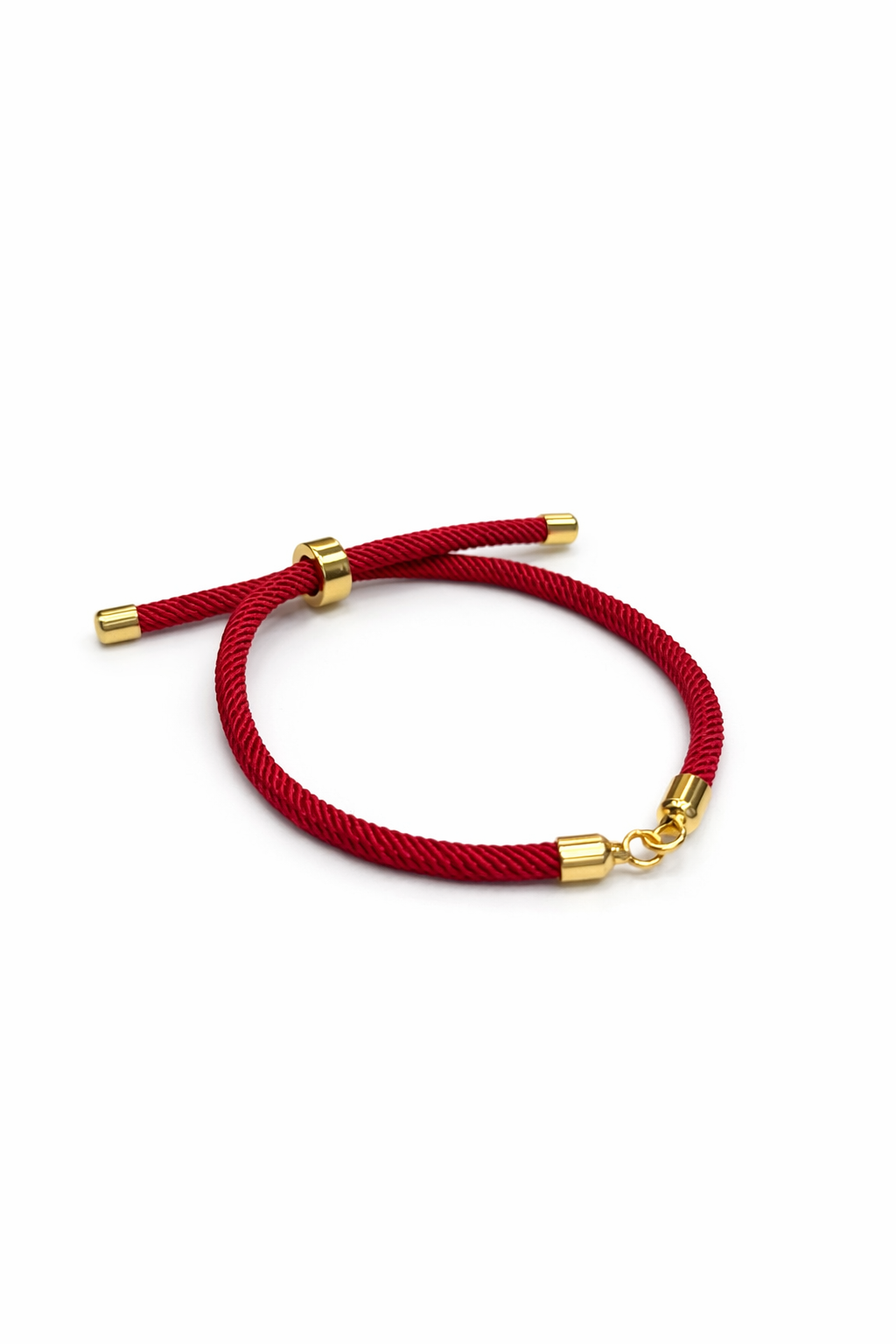 21721 Crimson Red Adjustable Braided Cord Bracelet