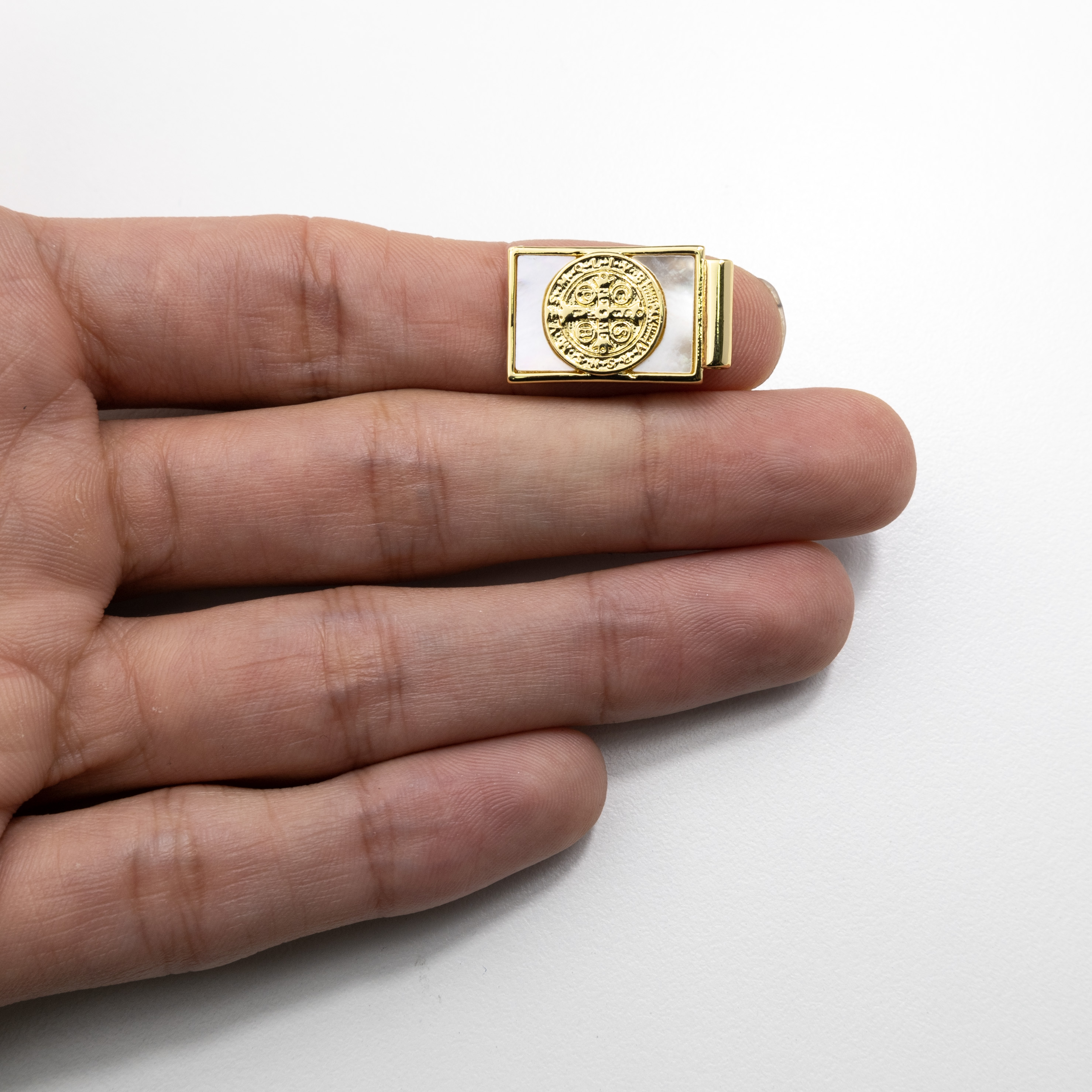 18628 Shell Cross St Benedict Square Scapulary Pendant