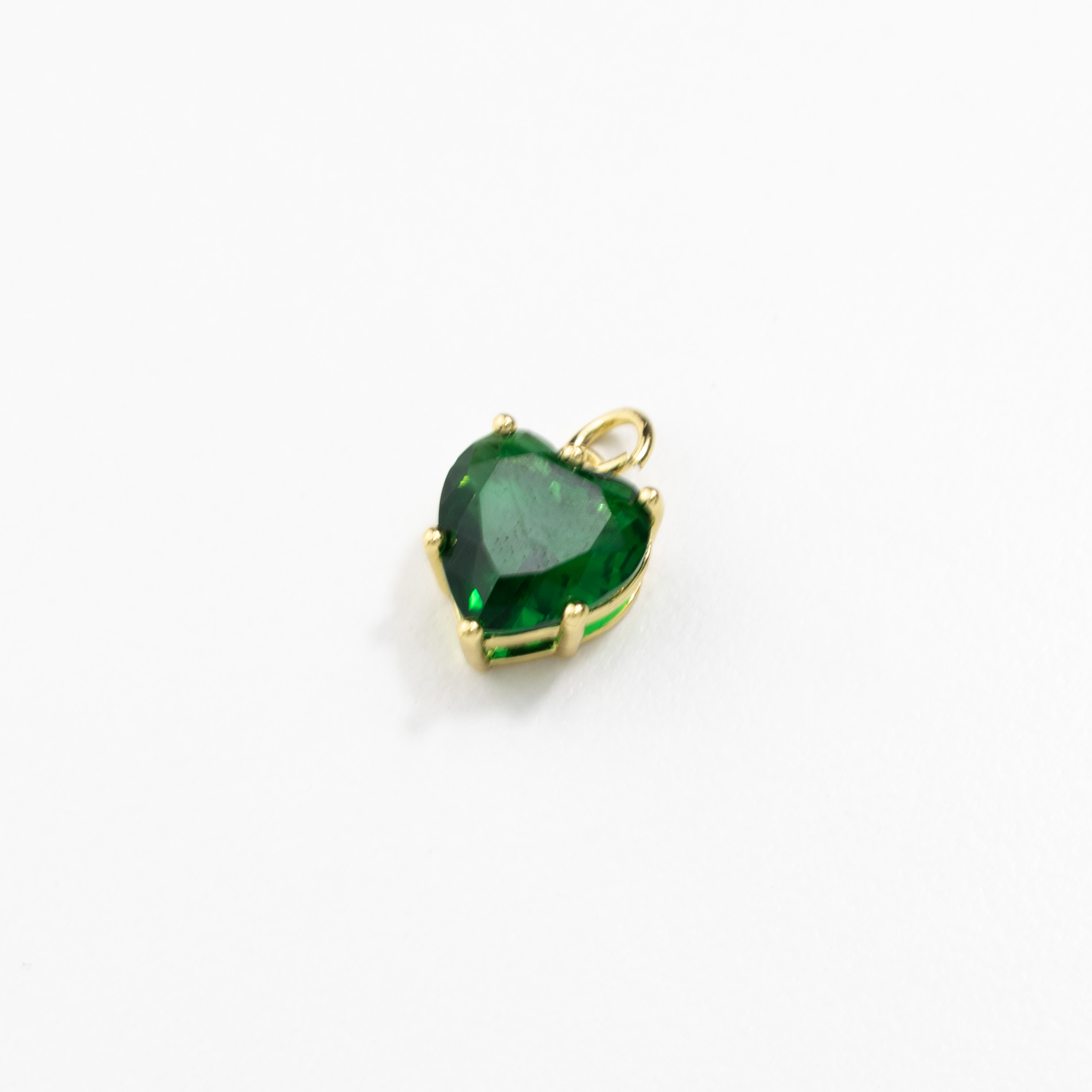 15915 14mm Green Heart Crystal Pendant