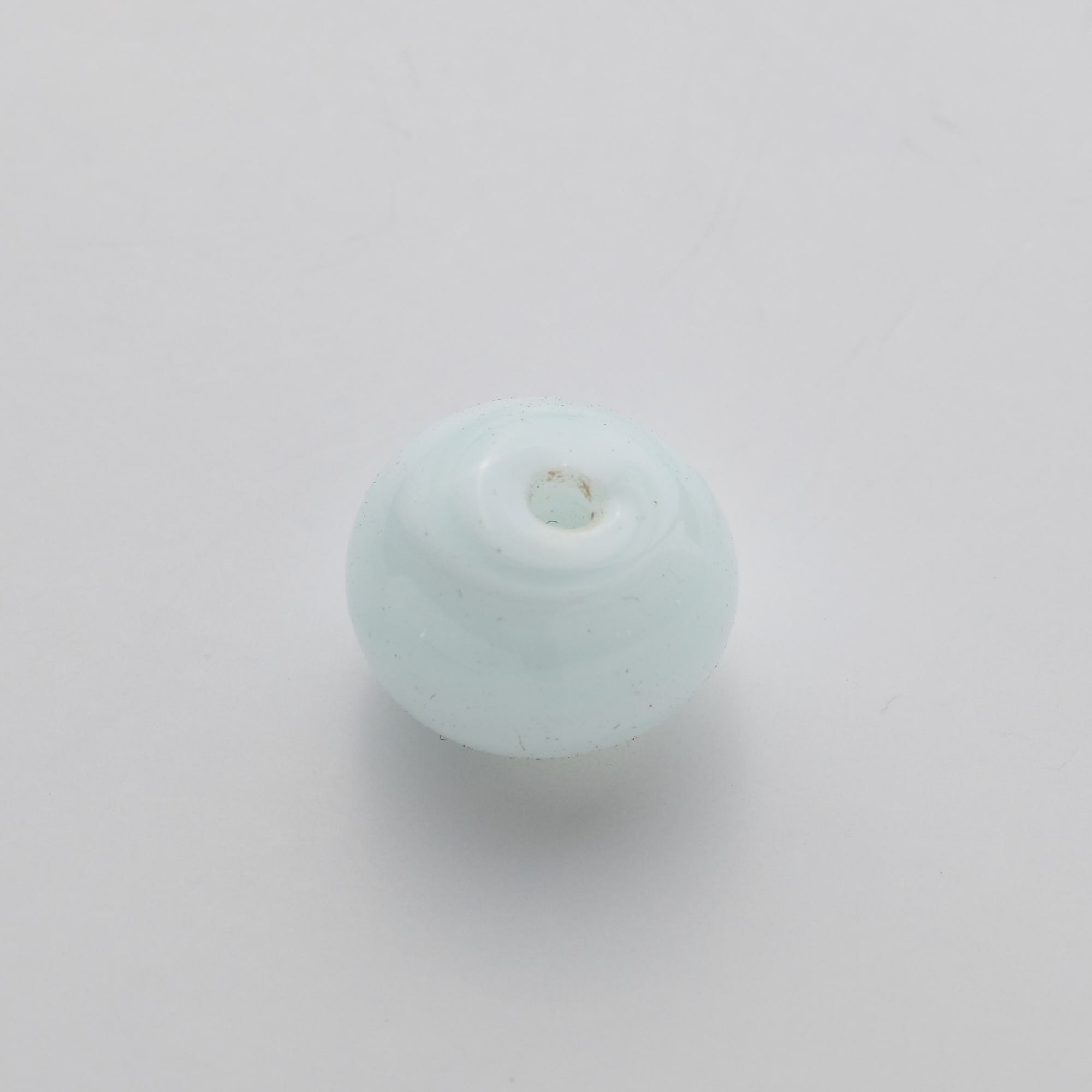 16191 White Evil Round Bead Pendant